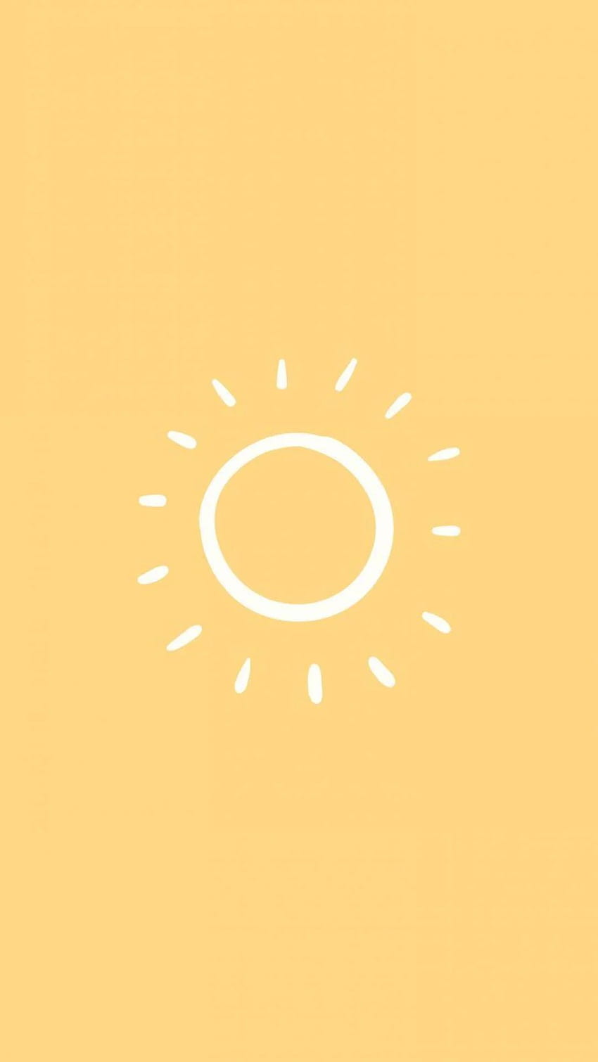 A yellow background with a white sun - Profile picture