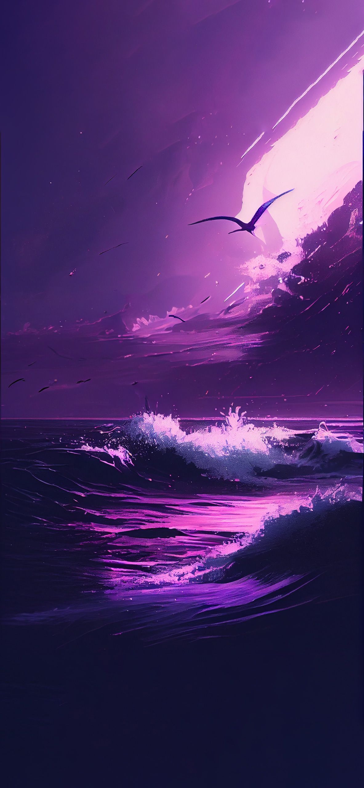 Sea Purple Art Wallpaper Aesthetic Wallpaper iPhone