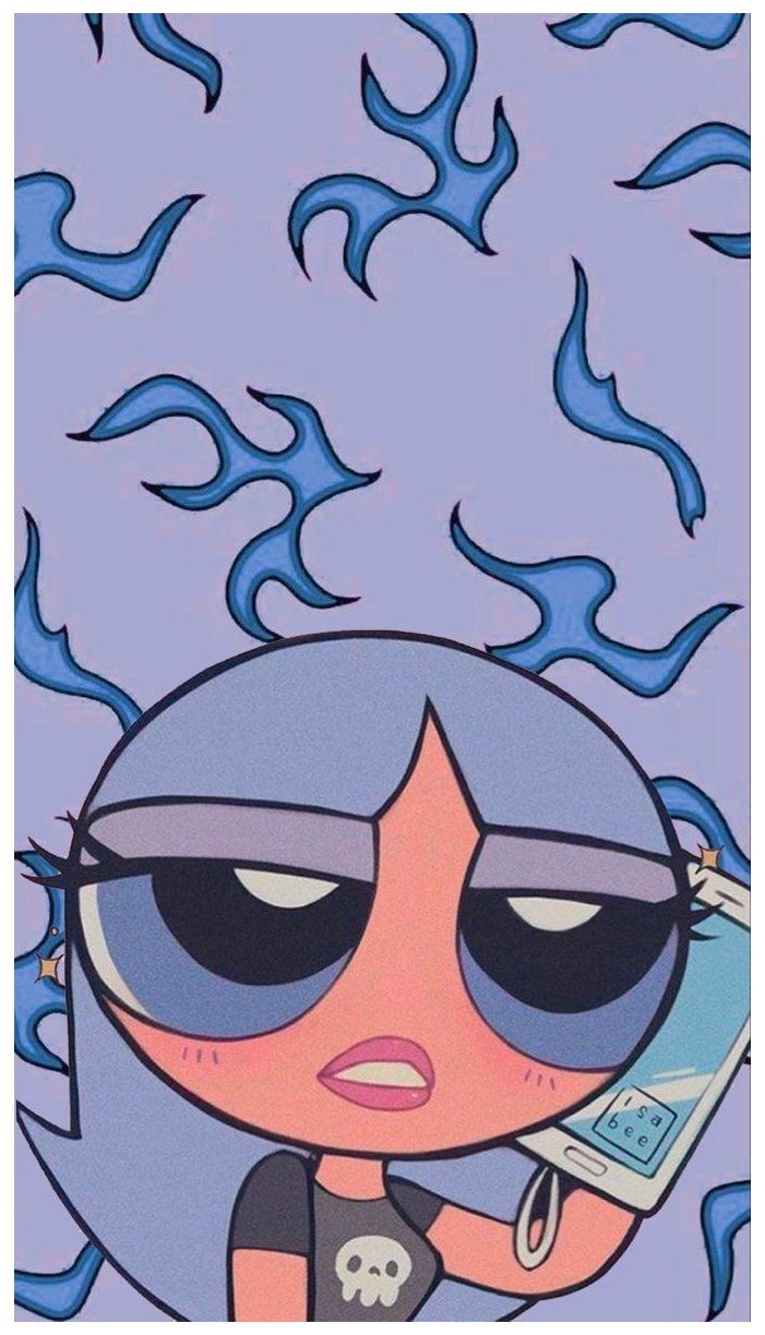 The powerpuff girls cartoon character with blue hair and glasses - Profile picture