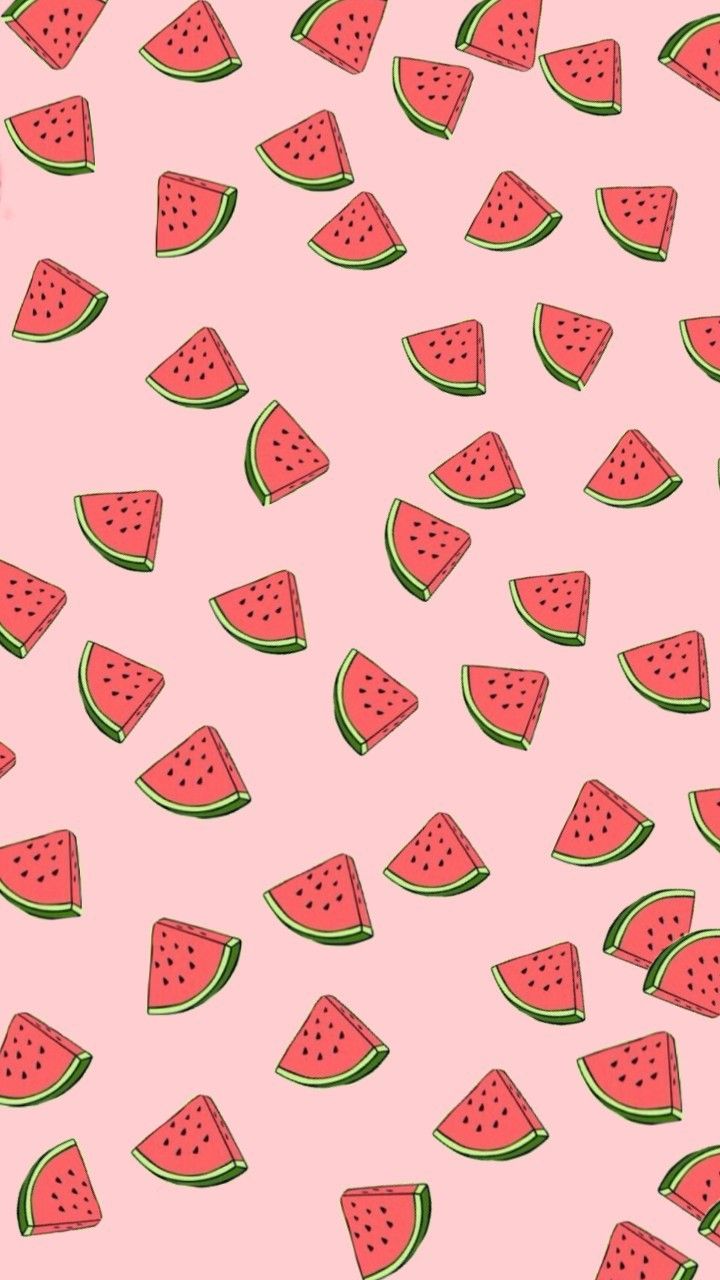 Pink background with watermelon slices - Watermelon