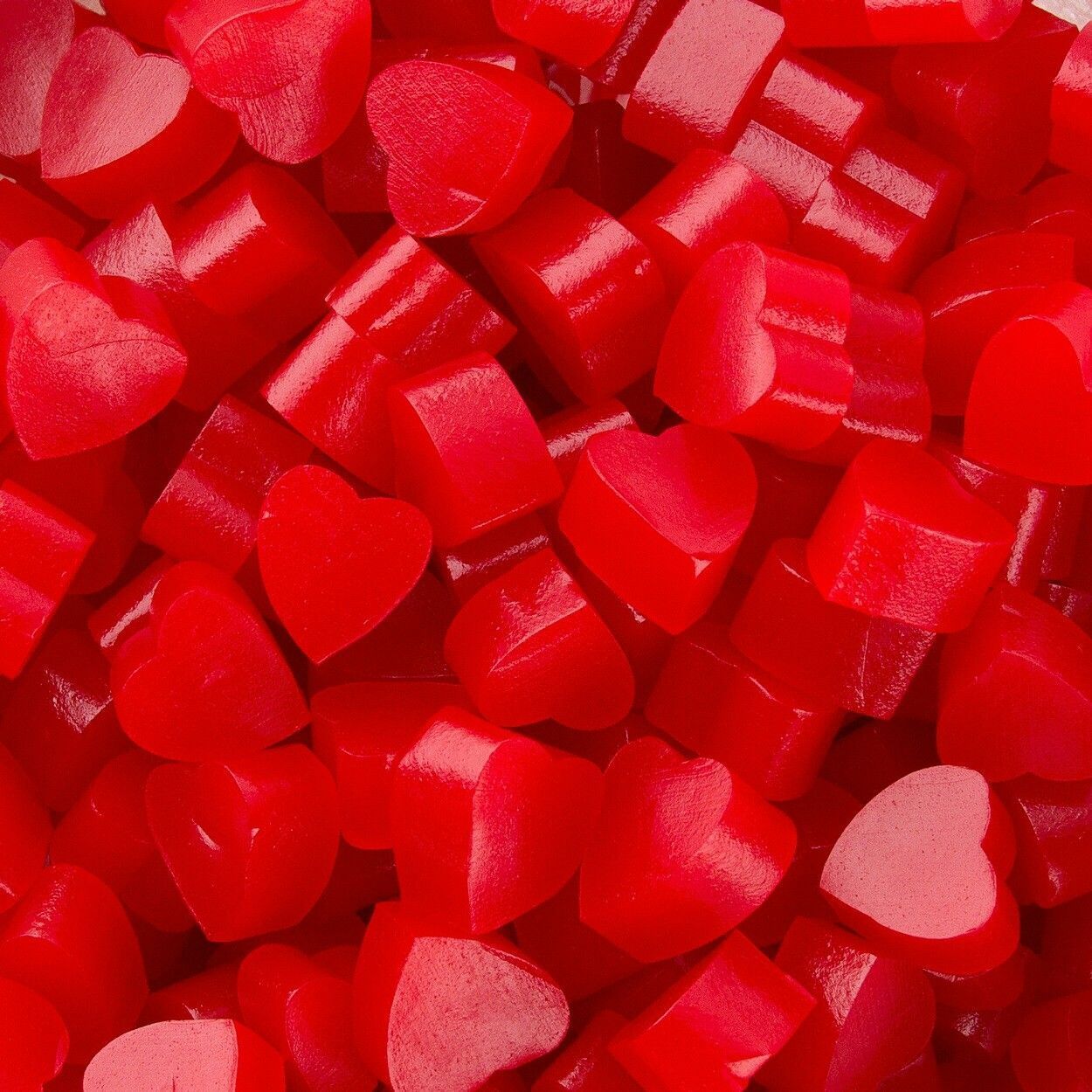 A pile of red heart shaped sweets - Candy, lovecore