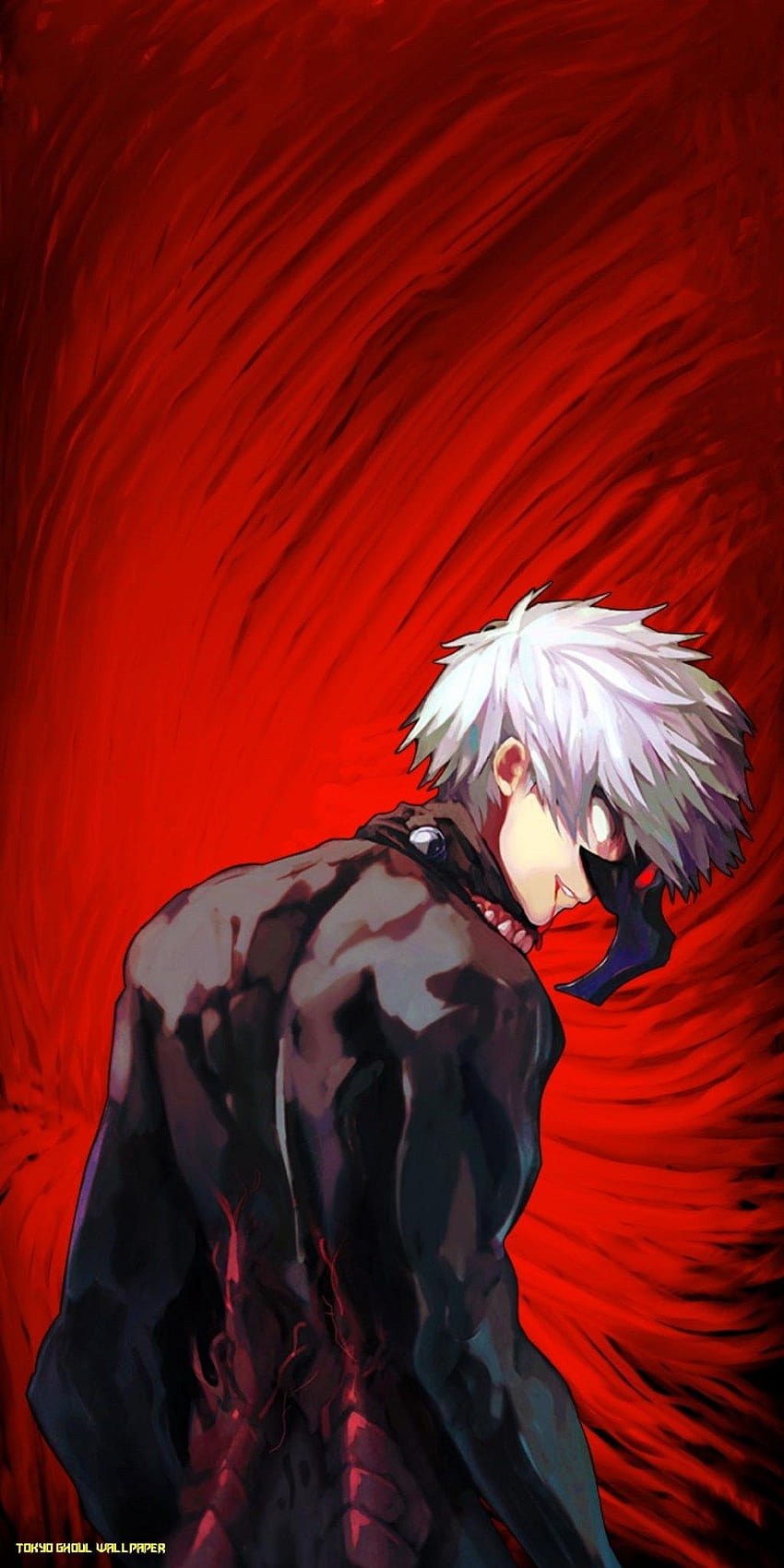 A man with white hair and black clothes - Tokyo Ghoul