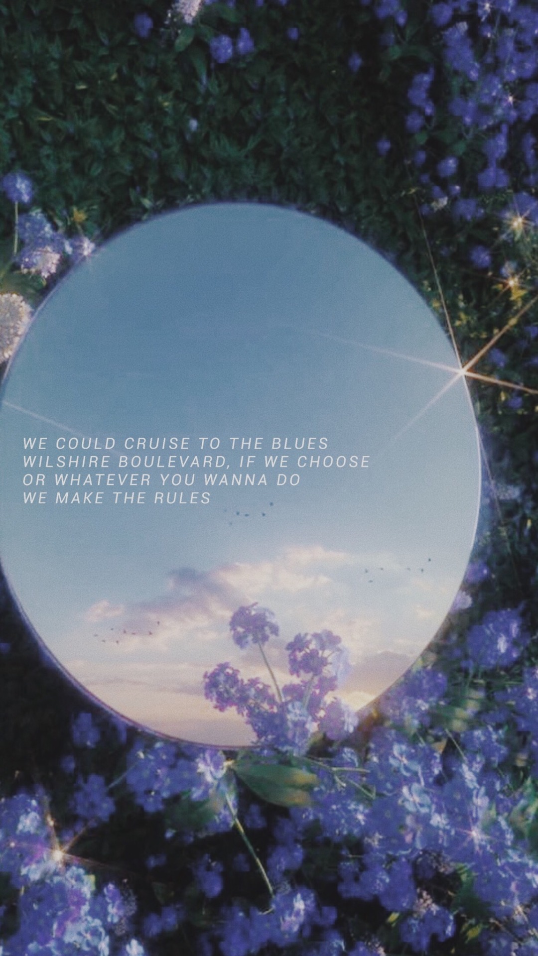 Aesthetic background with a quote from the movie 