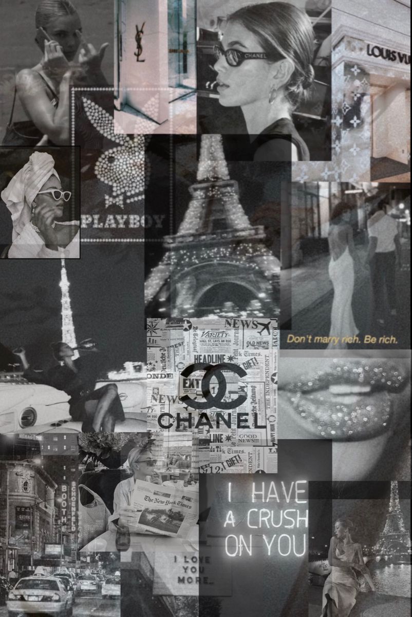 Aesthetic collage of black and white images of the city, fashion, and celebrities. - Vogue
