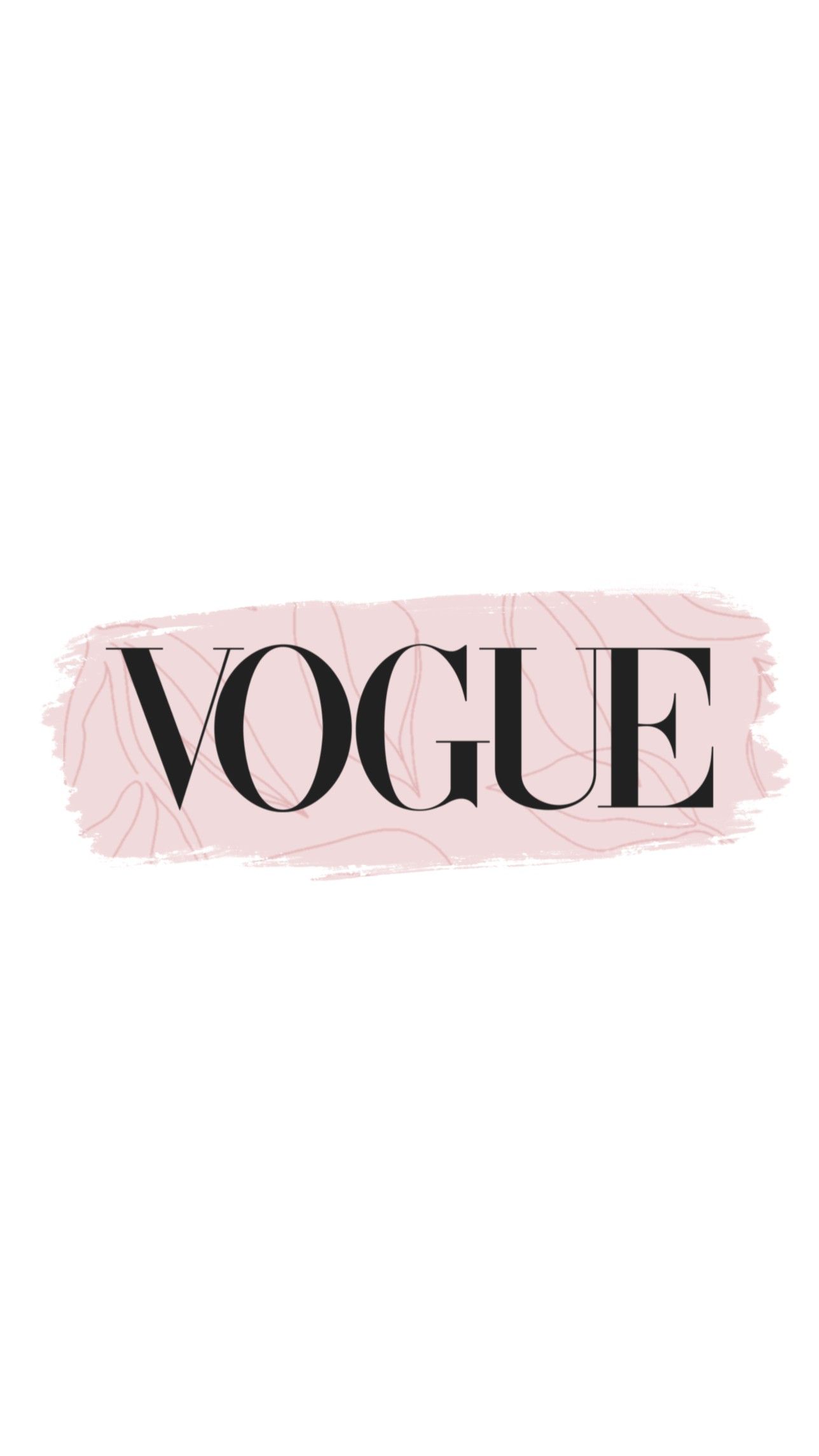 A pink logo with the word vogue on it - Vogue