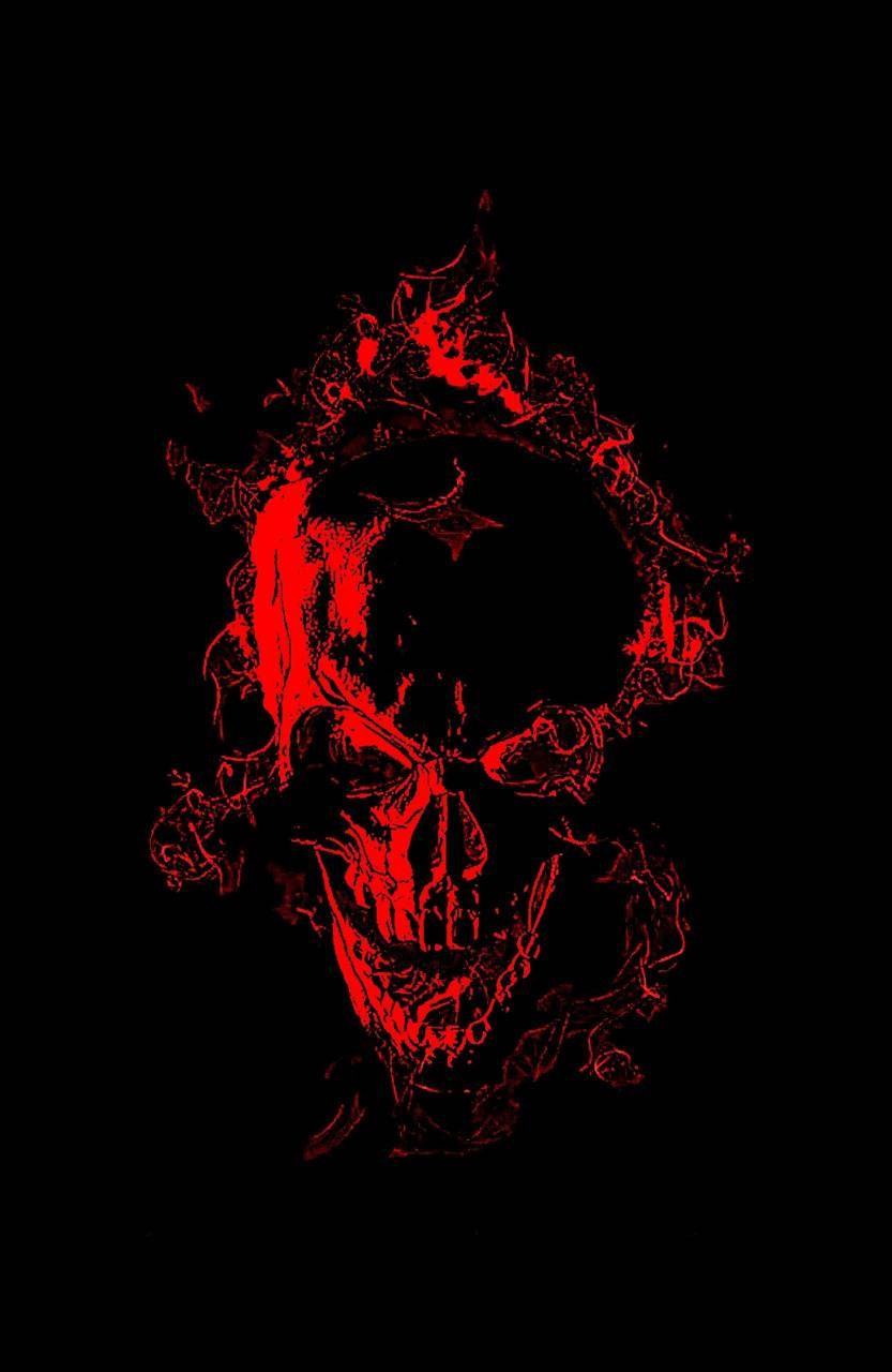 Burning Red Skull wallpaper by joshrinehart81. effe. Skull wallpaper, Red and black wallpaper, Black skulls wallpaper