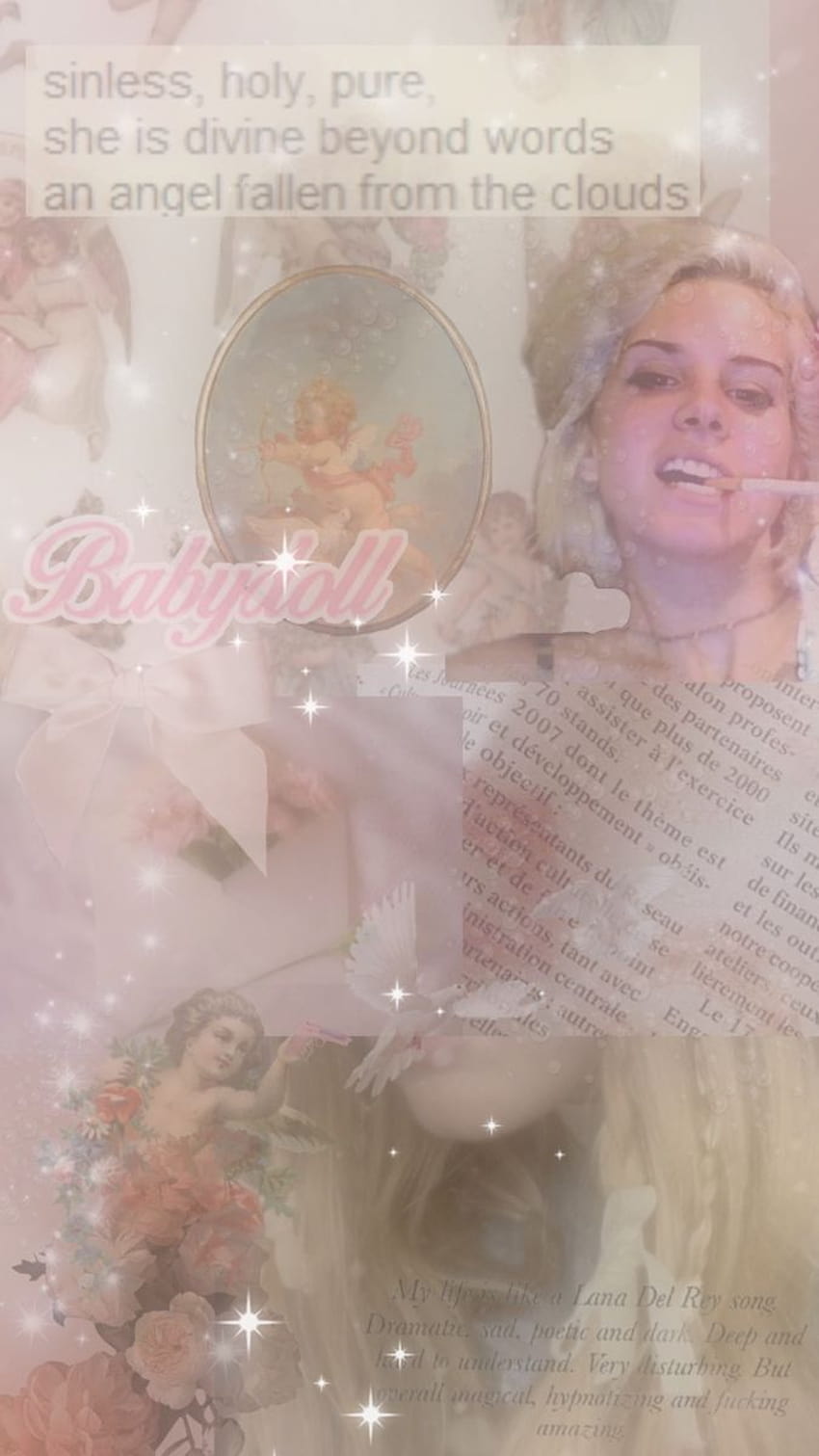 A collage of pictures with the words angel in them - Coquette