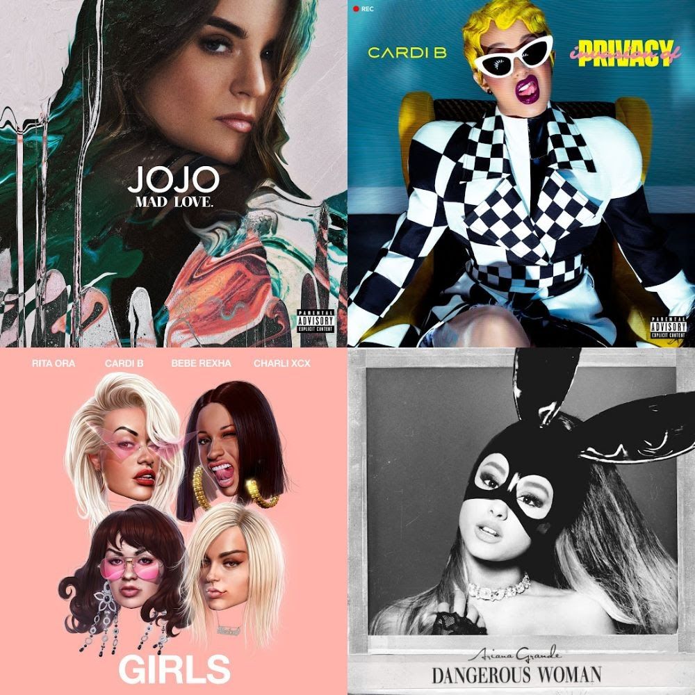 Some of the albums that made the cut for this list include JoJo's 'Mad Love', Cardi B's 'Invasion of Privacy', and Ariana Grande's 'Dangerous Woman'. - Cardi B