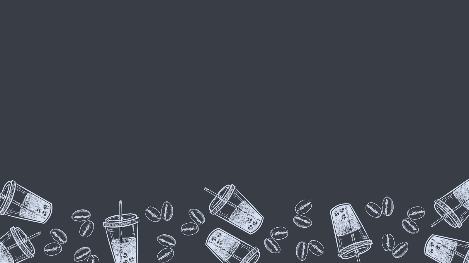 A chalkboard background with coffee cups and coffee beans - Coffee