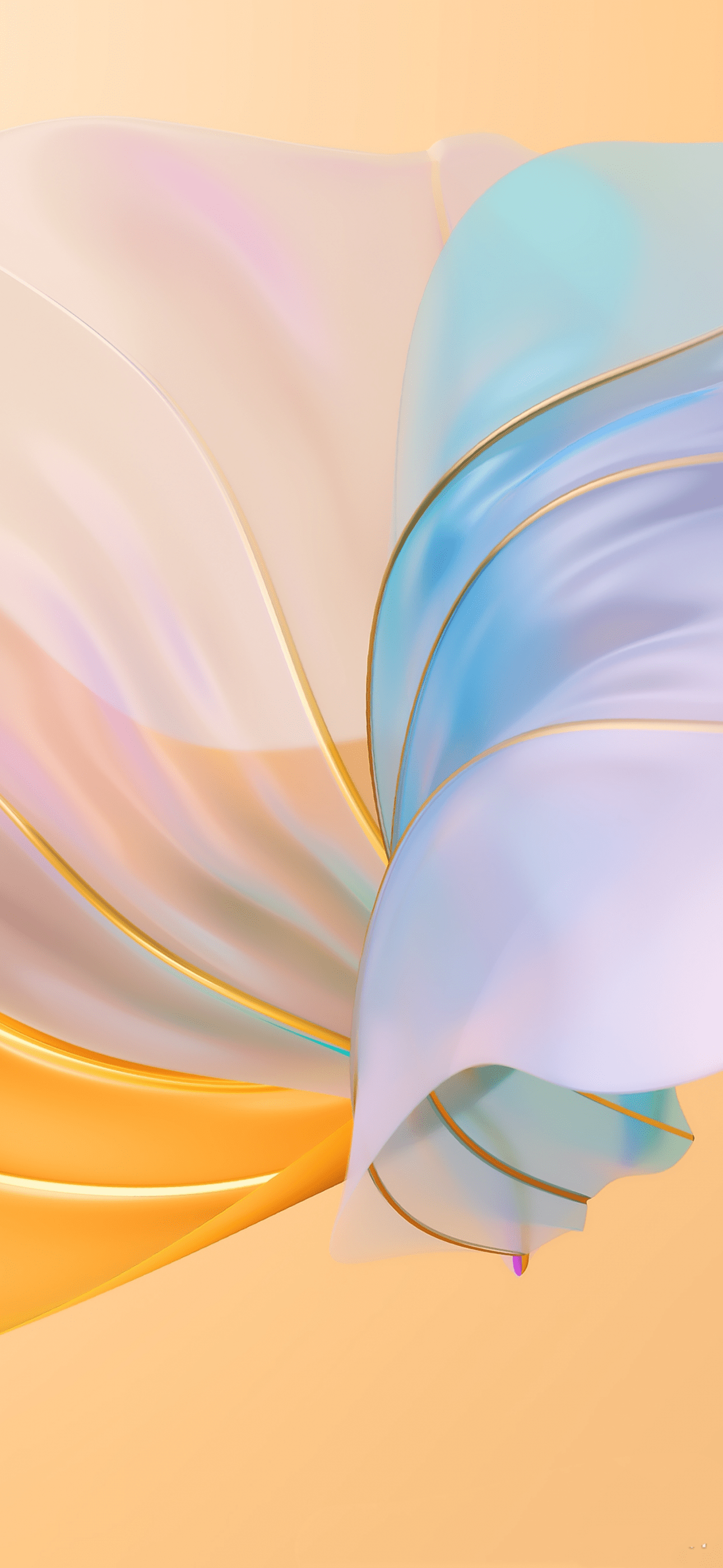 A colorful image of fabric on an orange background - Colorful