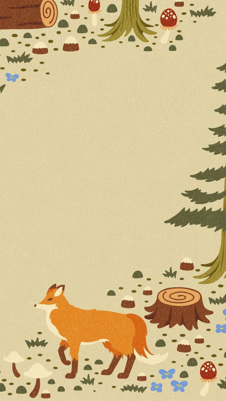 Free: Fox phone wallpaper, animal illustration