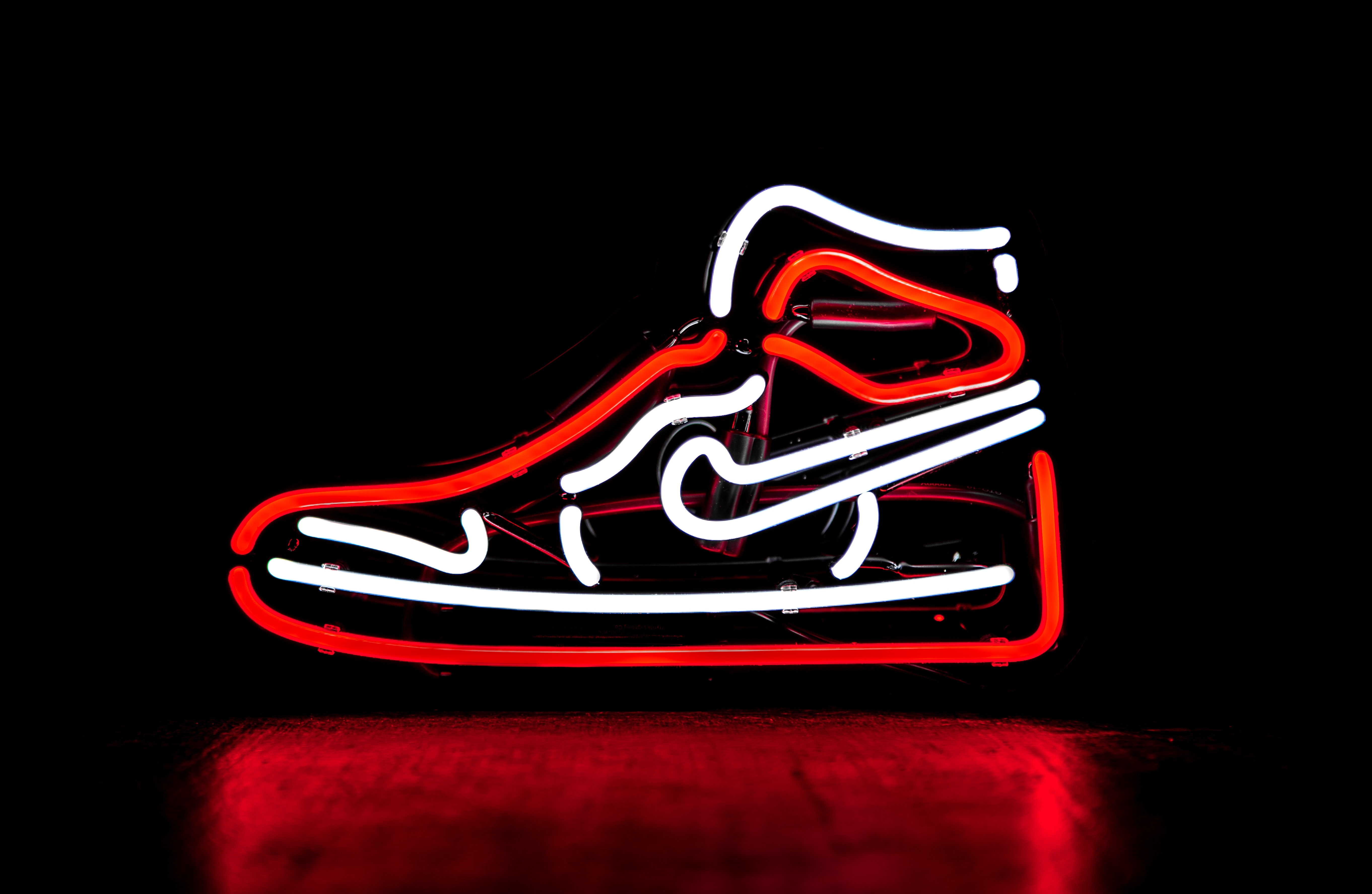 Neon Jordan Retro Shoe Wallpaper, HD Artist 4K Wallpaper, Image, Photo and Background