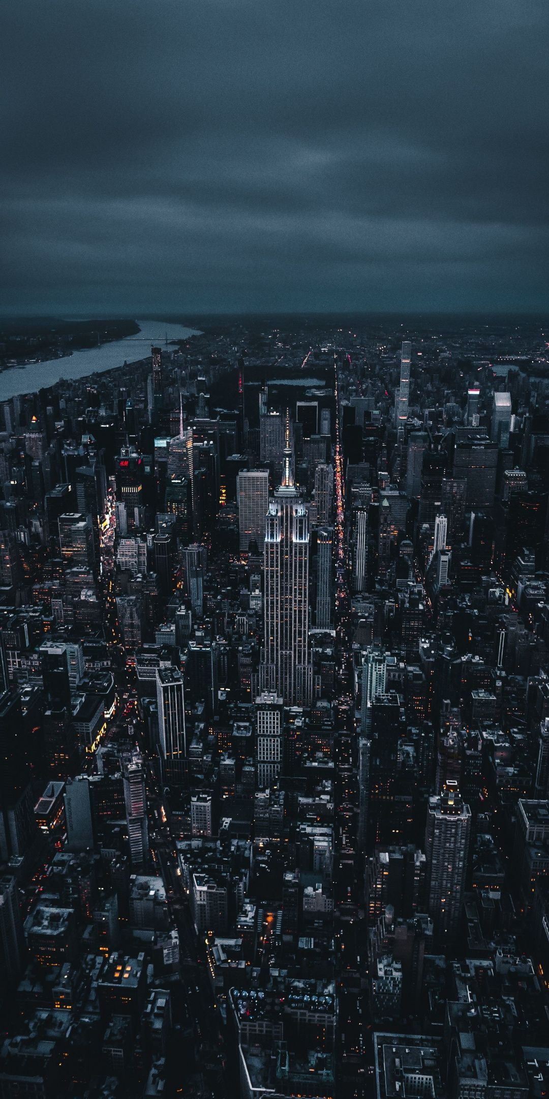Aerial view of the city wallpaper 1080x1920 - New York