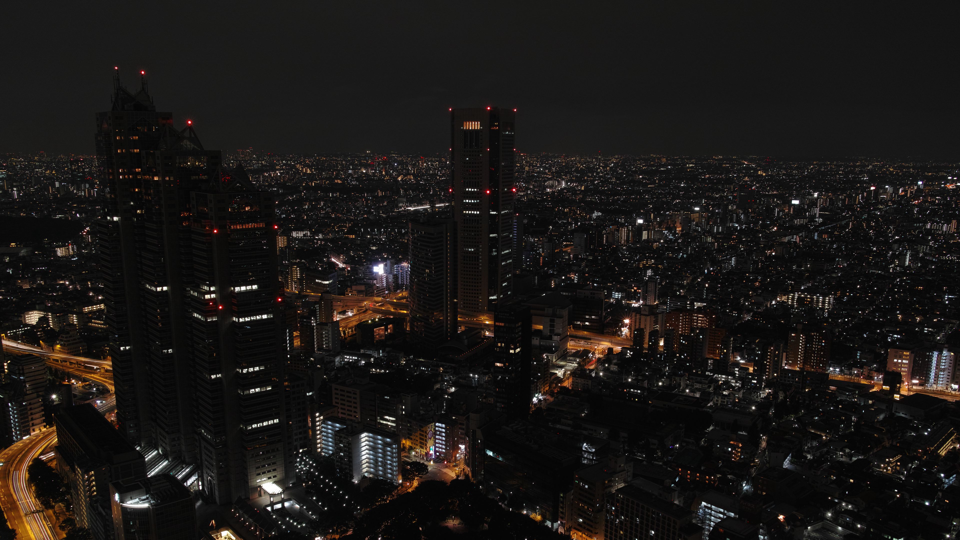 Download wallpaper 3840x2160 night city, skyscrapers, tokyo, night 4k uhd 16:9 HD background