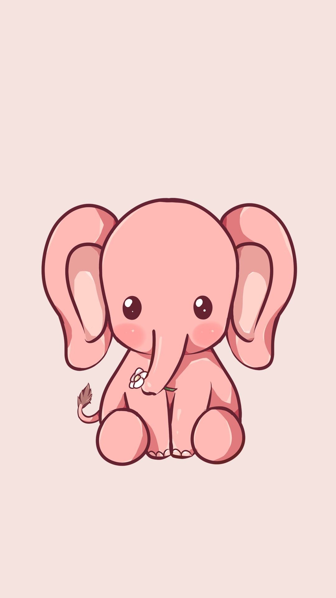 Cute pink elephant wallpaper for iPhone with high-resolution 1080x1920 pixel. You can use this wallpaper for your iPhone 5, 6, 7, 8, X, XS, XR backgrounds, Mobile Screensaver, or iPad Lock Screen - Elephant