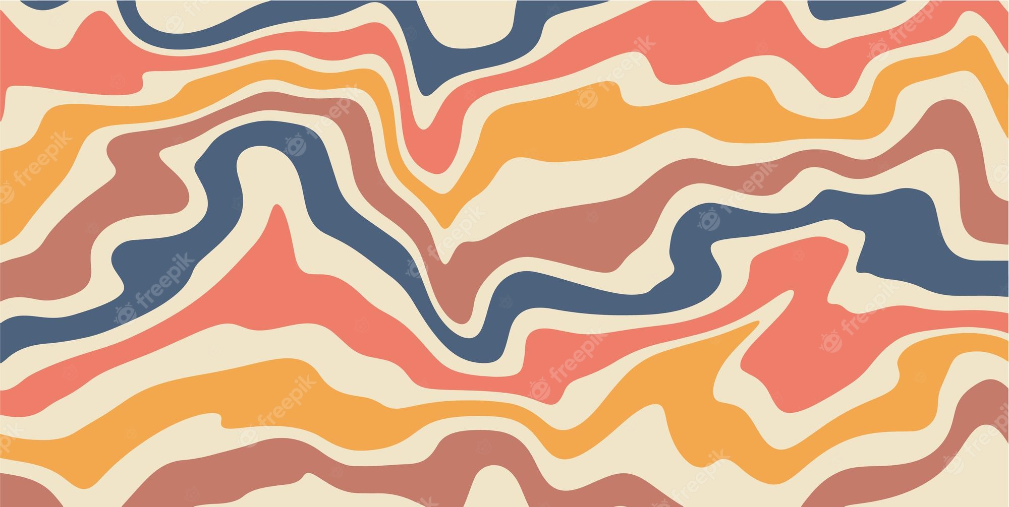 A vector image of a colorful abstract pattern - 60s