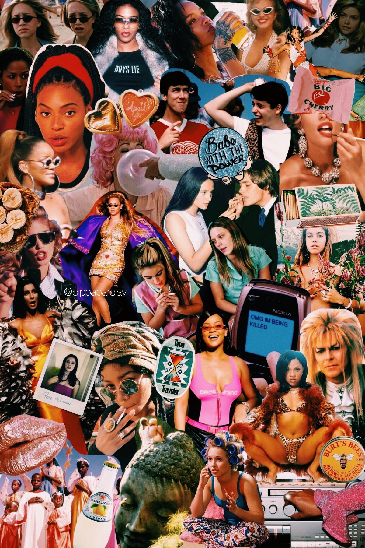 A collage of pictures of various people, including Beyoncé, from the 2000s. - 2000s