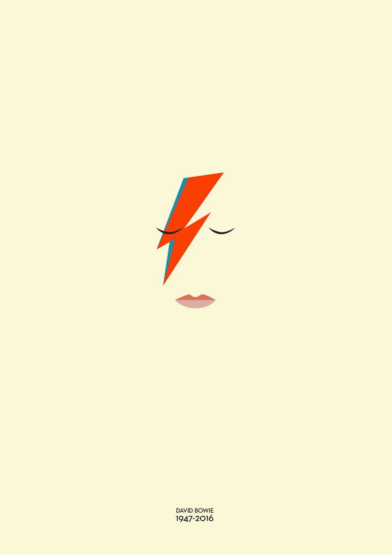 Minimalist Rocker Posters : David Bowie Portraits