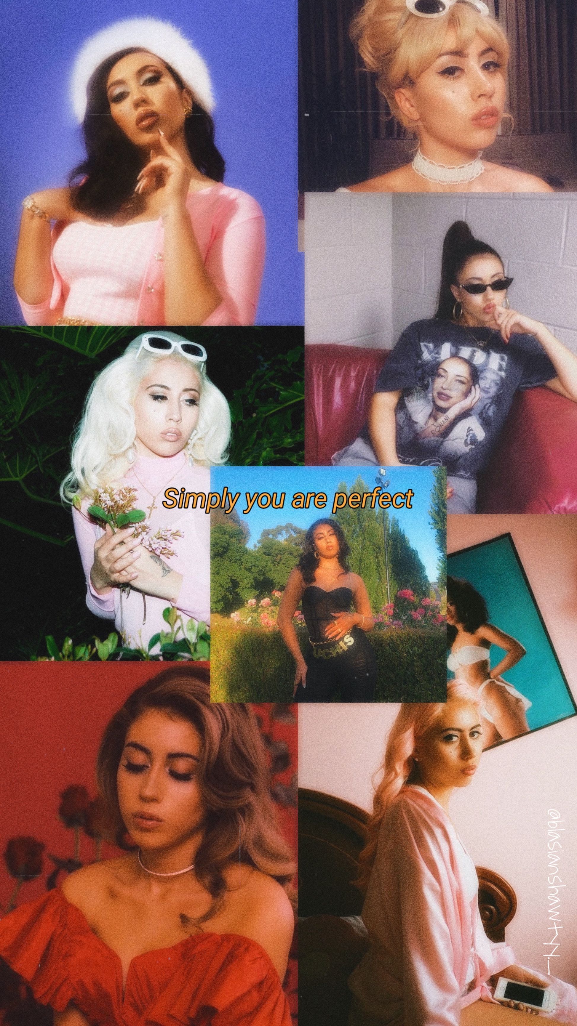 A collage of pictures with different women in them - Kali Uchis