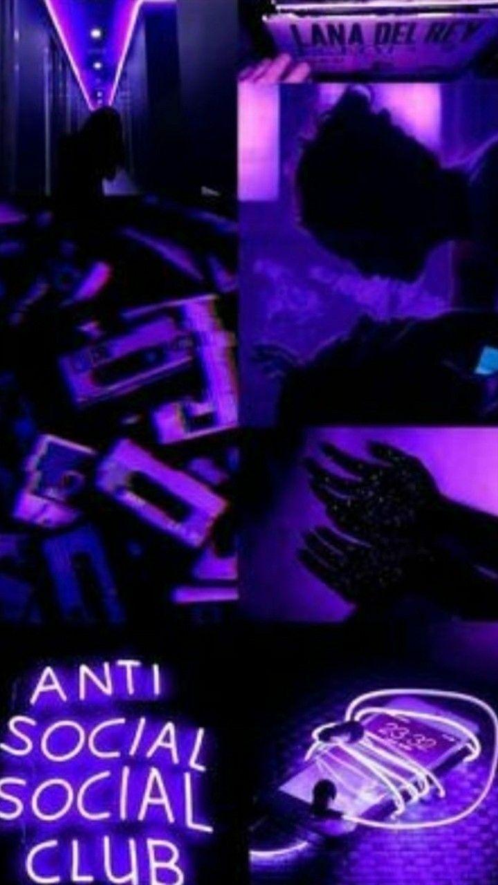 Anti social club, gothic fashion - Neon purple