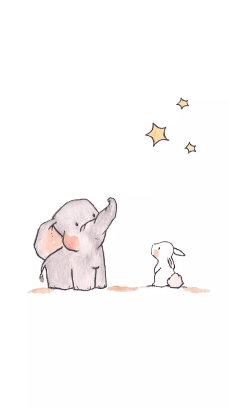 Kawaii Elephant Wallpaper