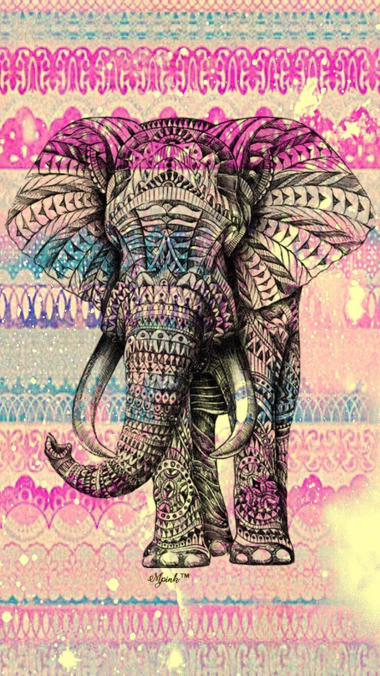 Vintage Boho Elephant Wallpaper IPhone Android Wallpaper