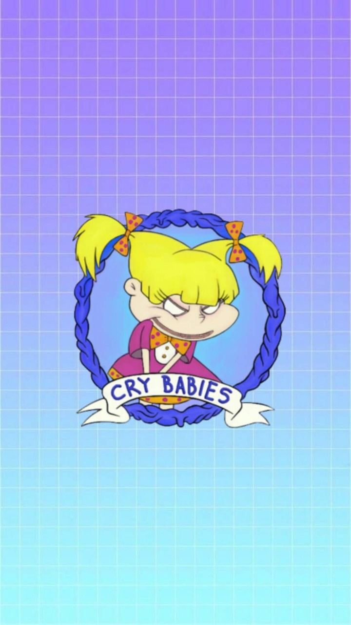 Iphone wallpaper of Angelica from Rugrats with the caption 