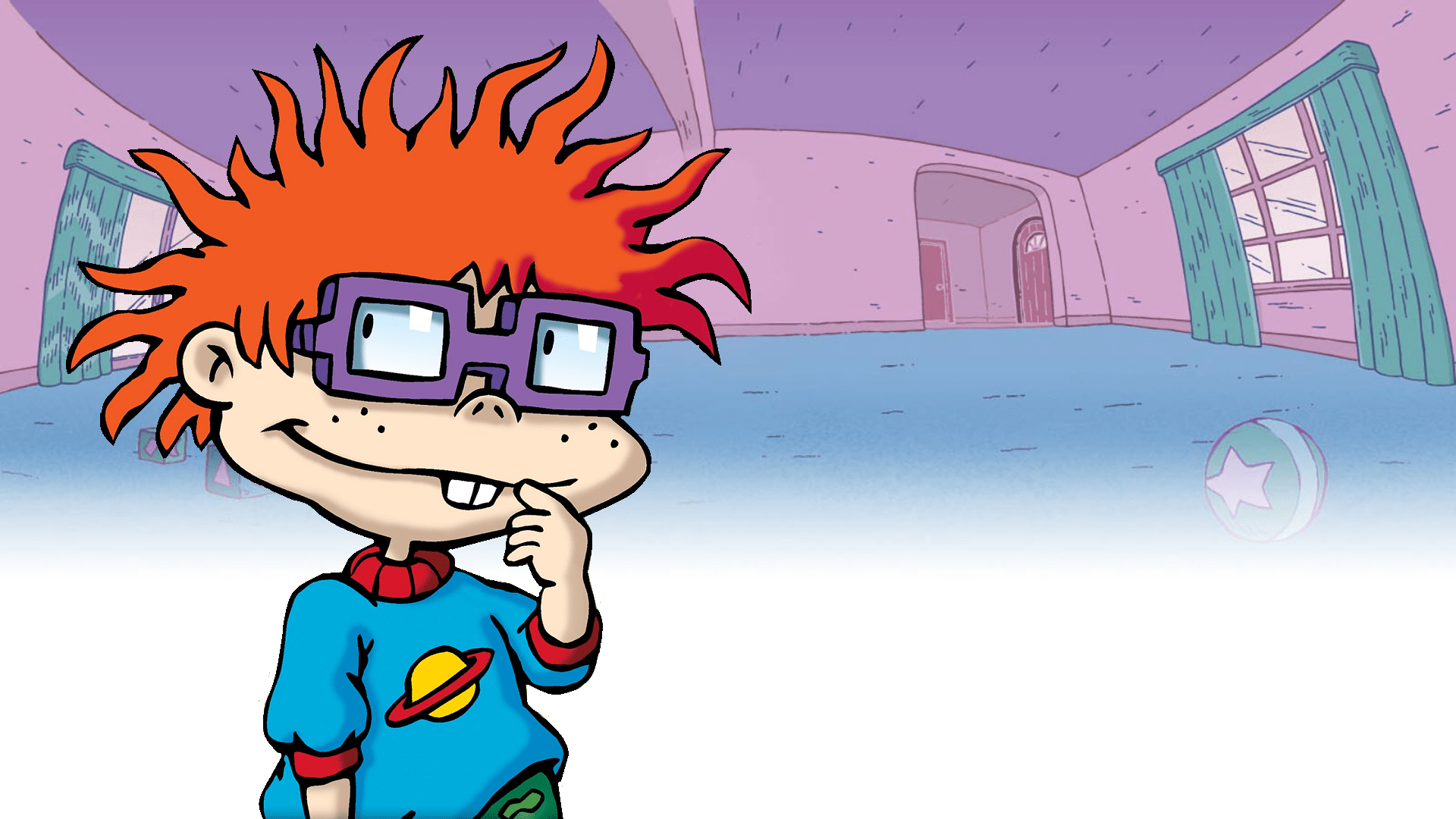 An image of a red-haired boy with glasses from the Rugrats cartoon. - Rugrats