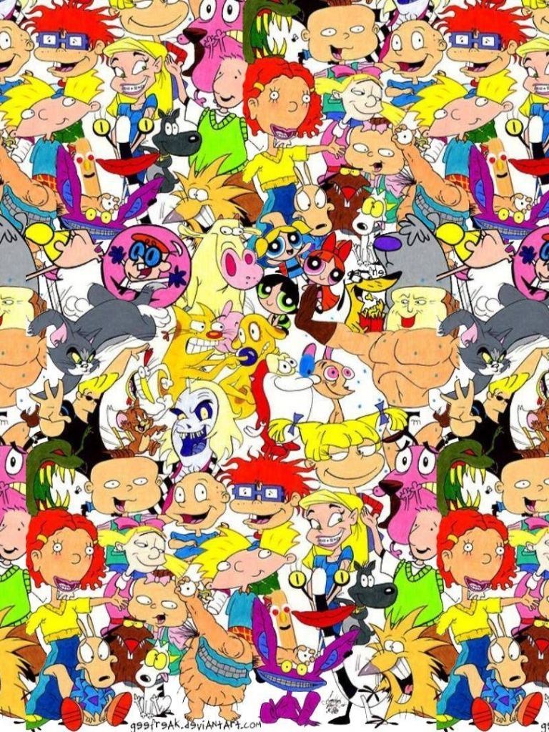 A collage of all the characters from all the Rugrats episodes. - Rugrats