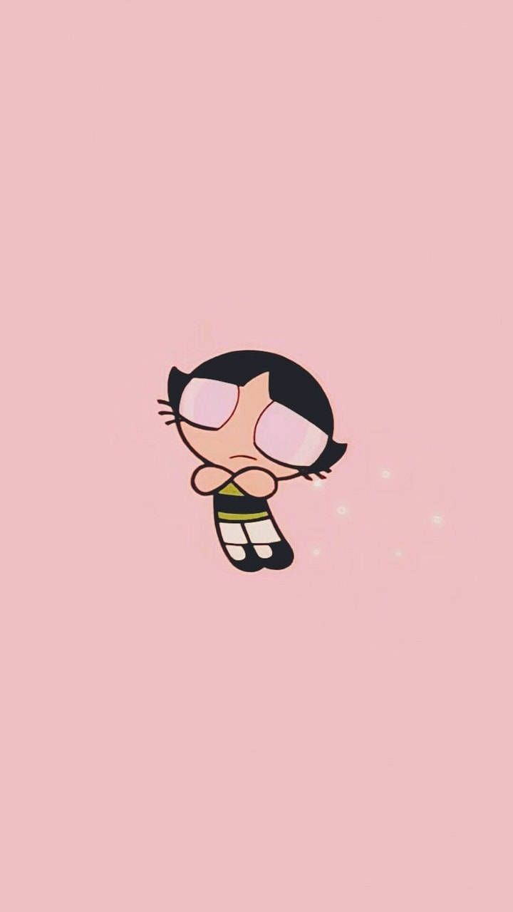 Download Cute Aesthetic Cartoon Powerpuff Girl Buttercup Wallpaper