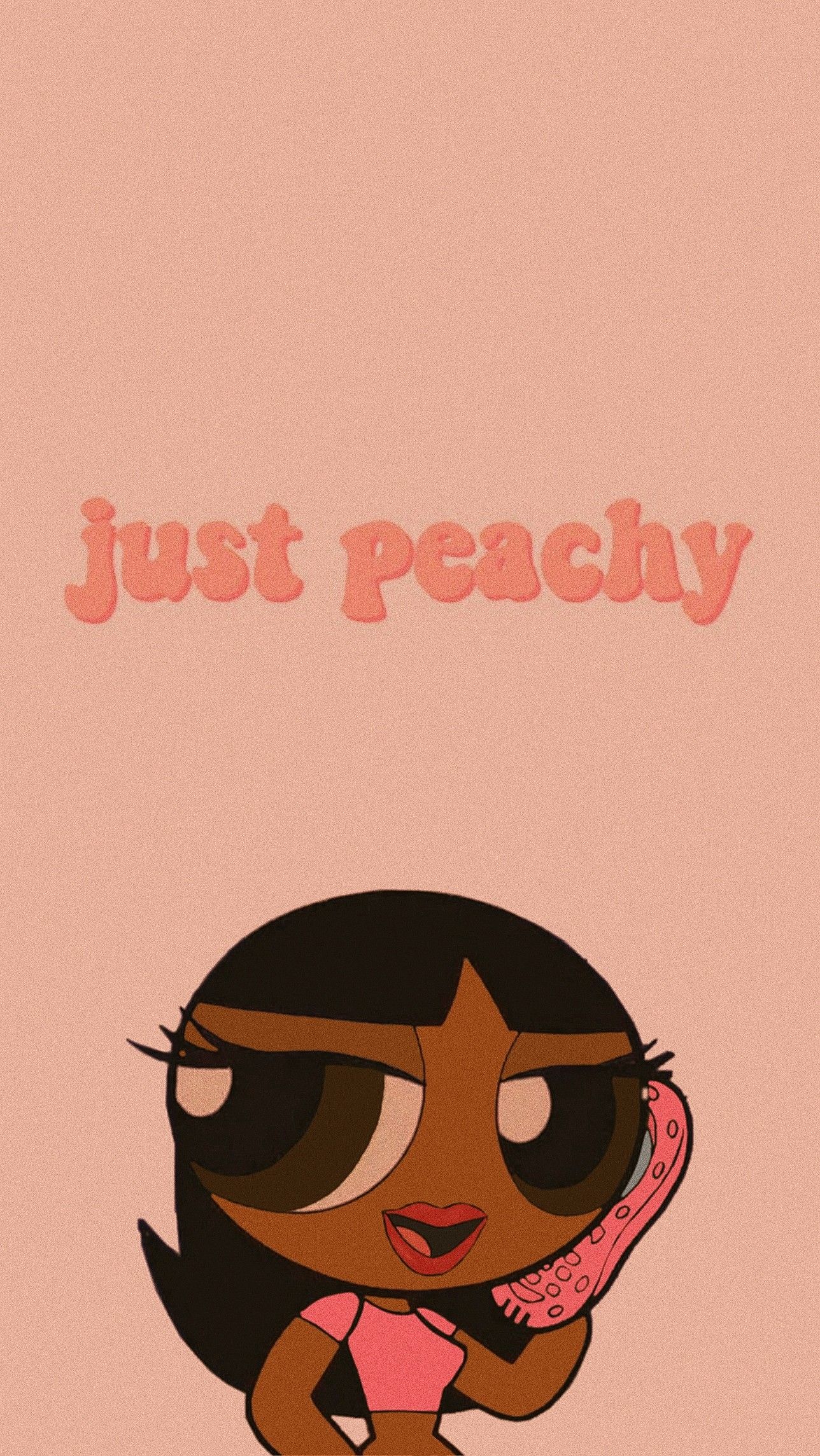 Aesthetic wallpaper of the character Peach from the Powerpuff Girls. - The Powerpuff Girls