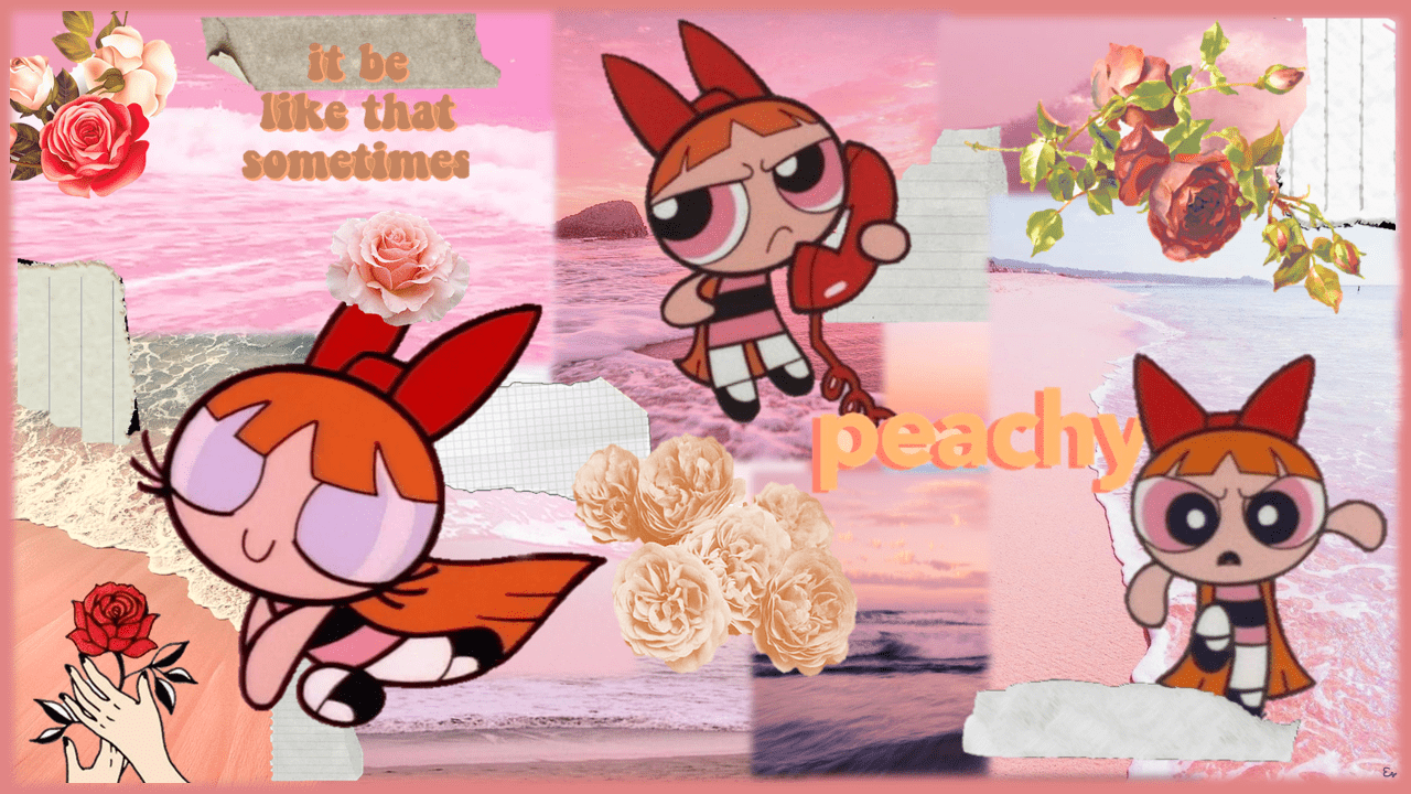 A collage of pictures with the powerpuff girls - The Powerpuff Girls