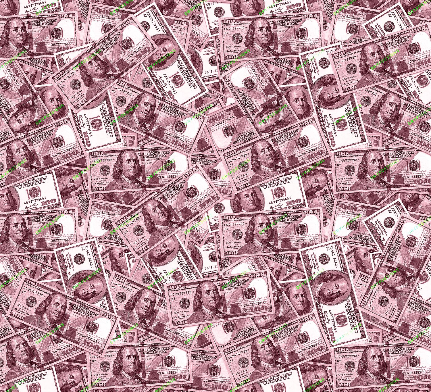 A pile of pink money - Money