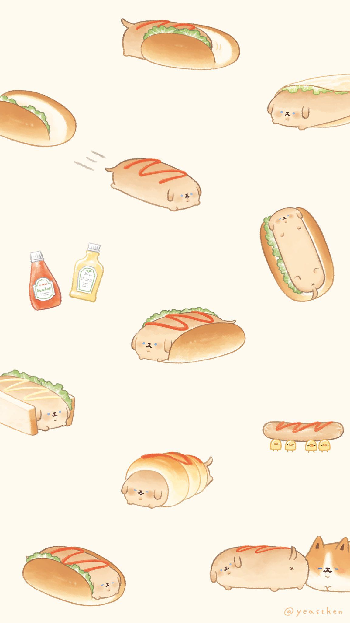 Cute Bread Wallpaper