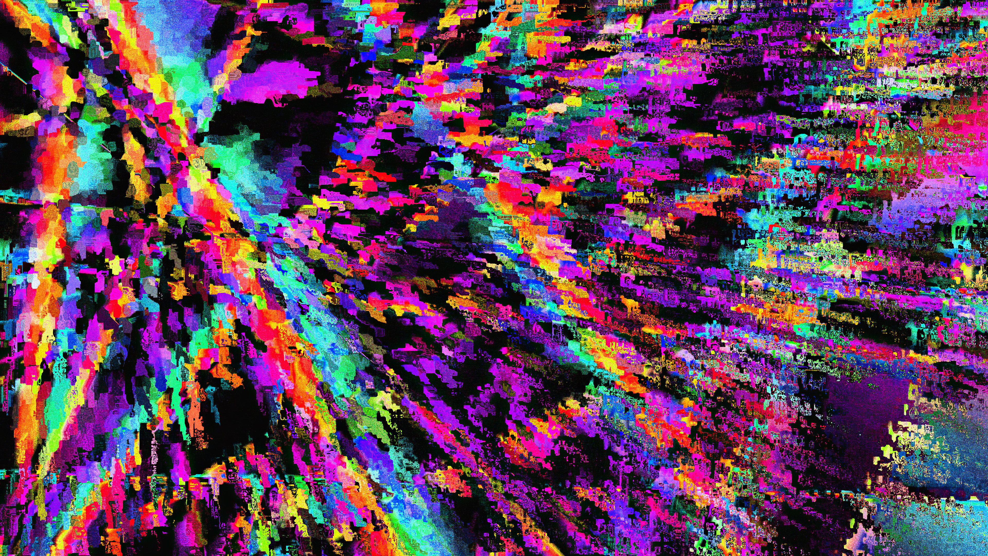 Purple Glitch Art Abstract 4k, HD Abstract, 4k Wallpaper, Image, Background, Photo and Picture