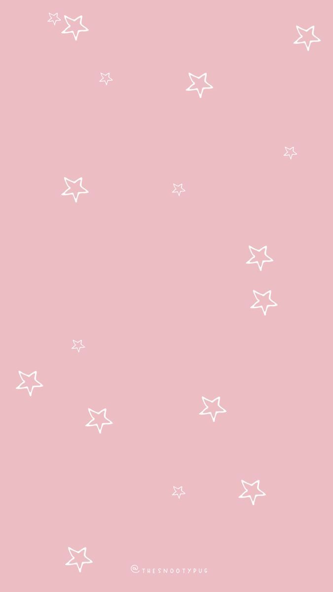 A pink background with white stars - Blush