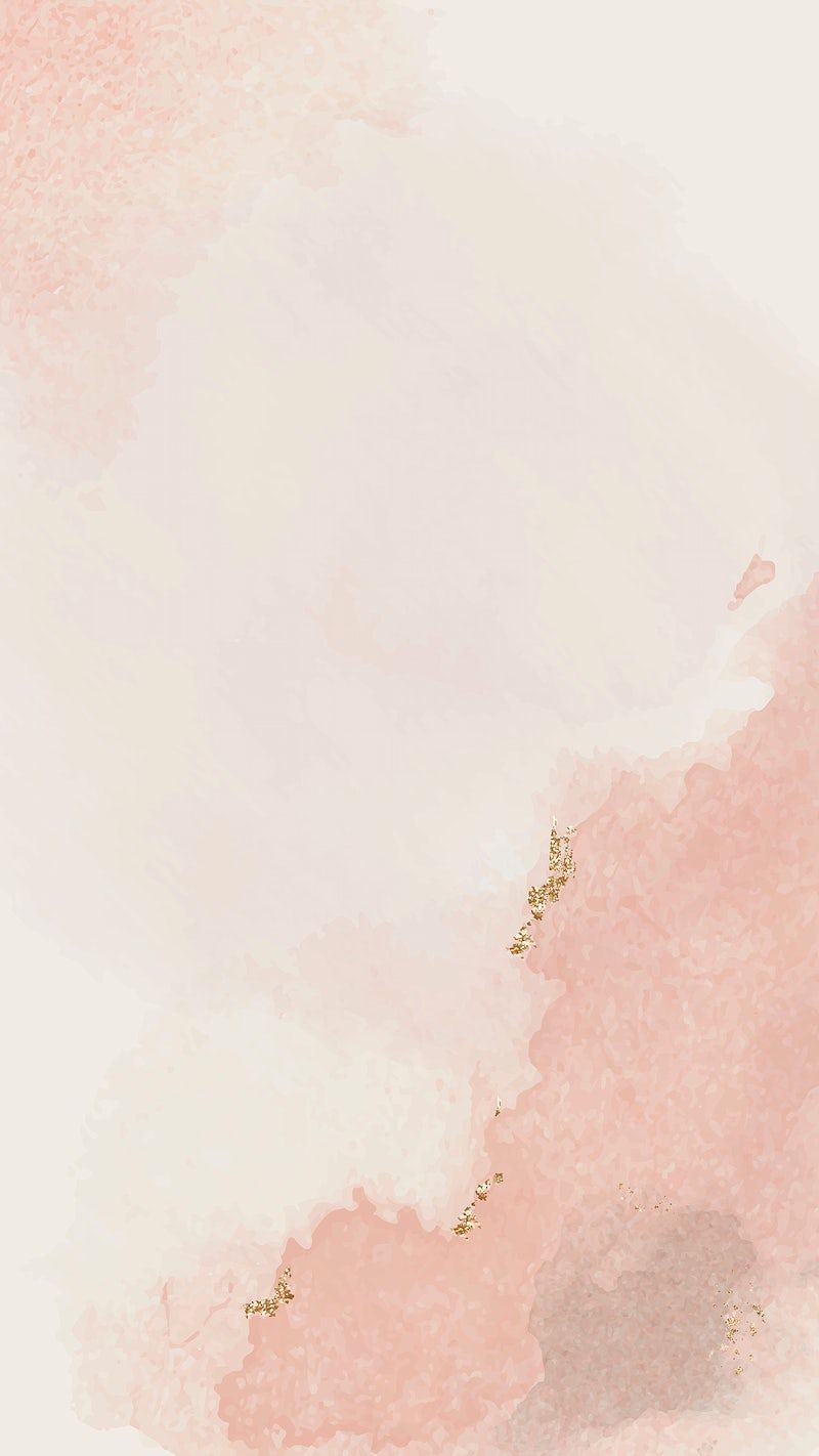 Aesthetic pink watercolor background with gold foil accents - Blush