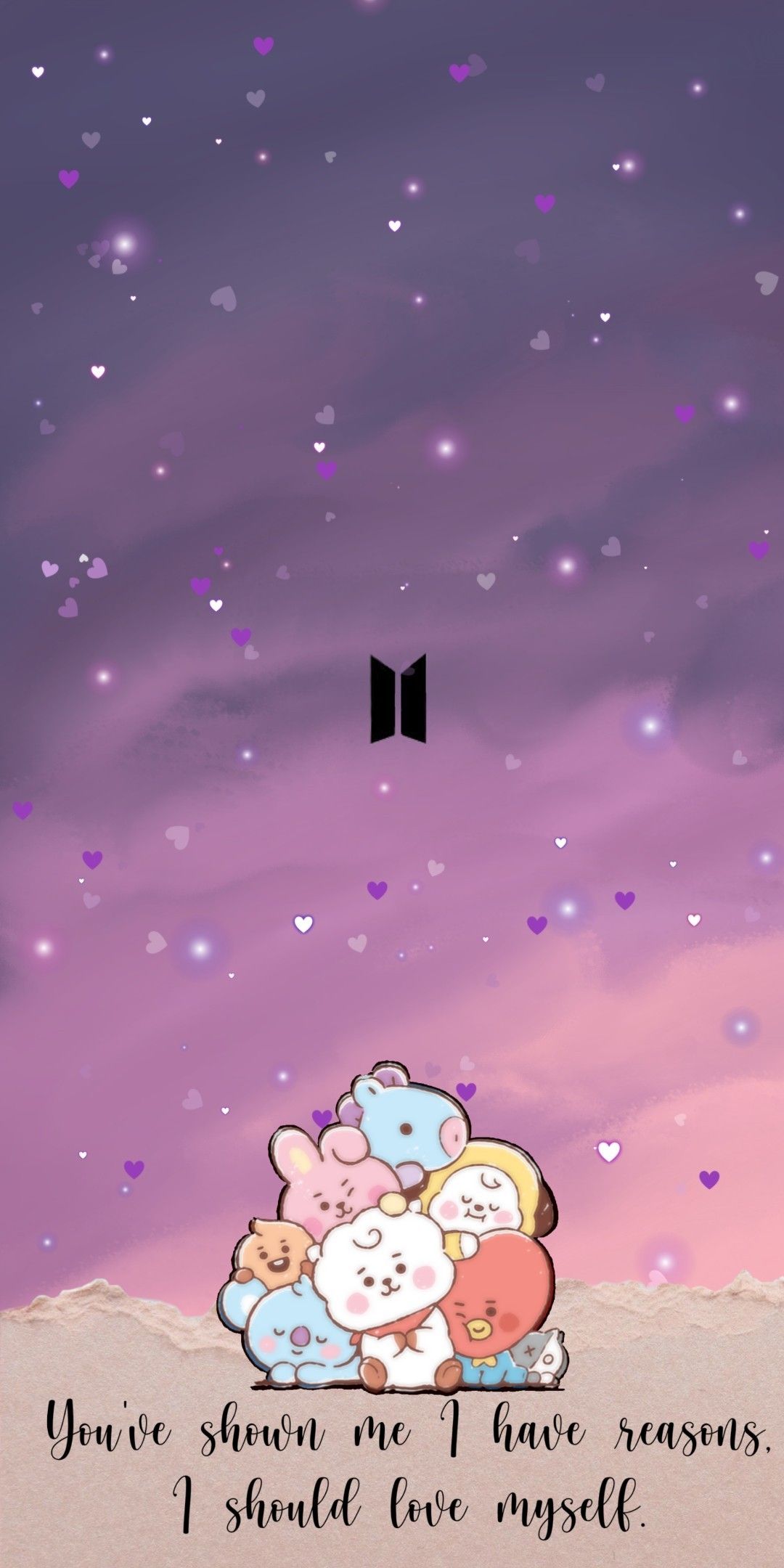 A picture of some cute animals with the words you should have seen me - BT21