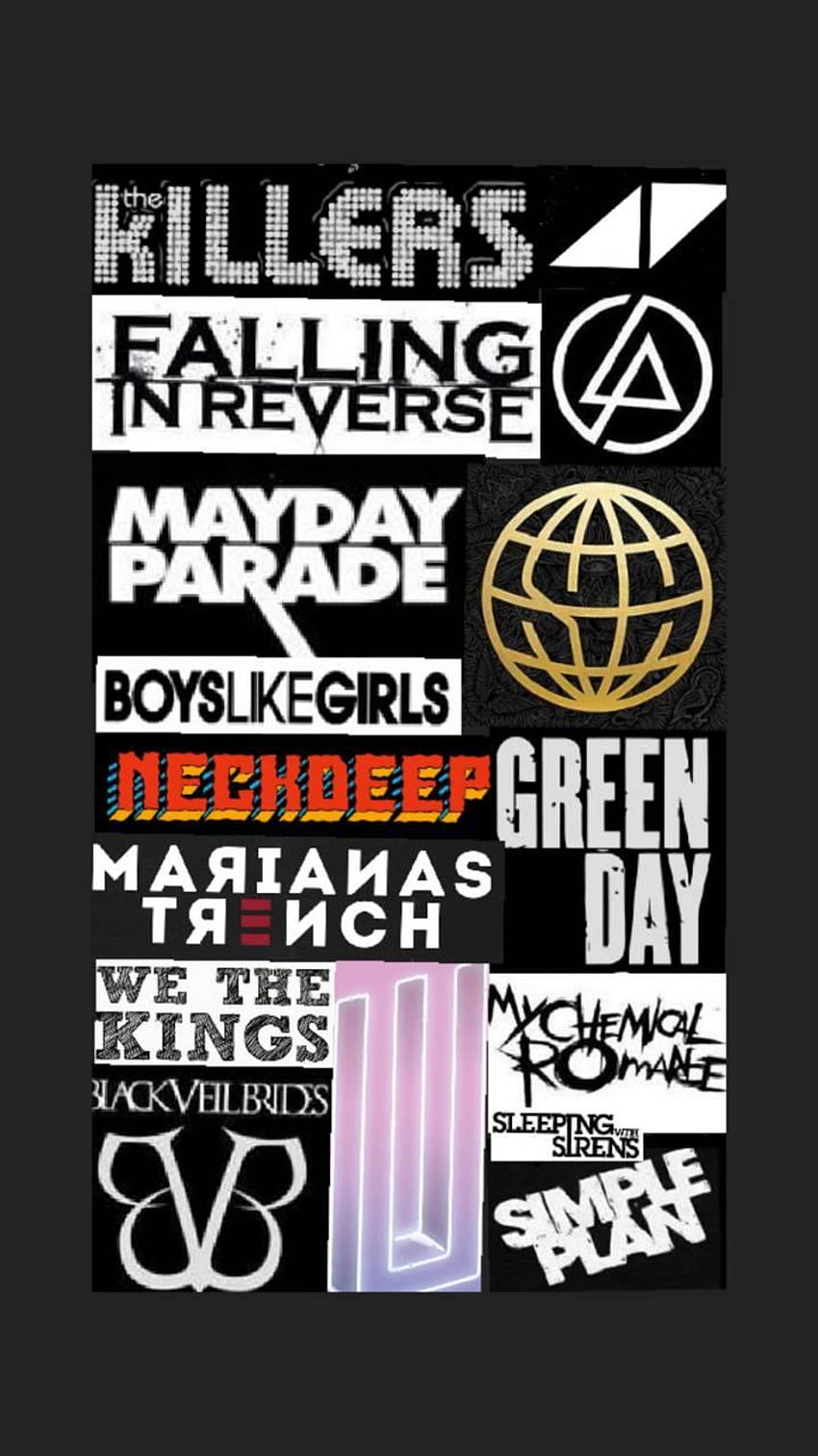 A collection of various music logos - Punk, rock