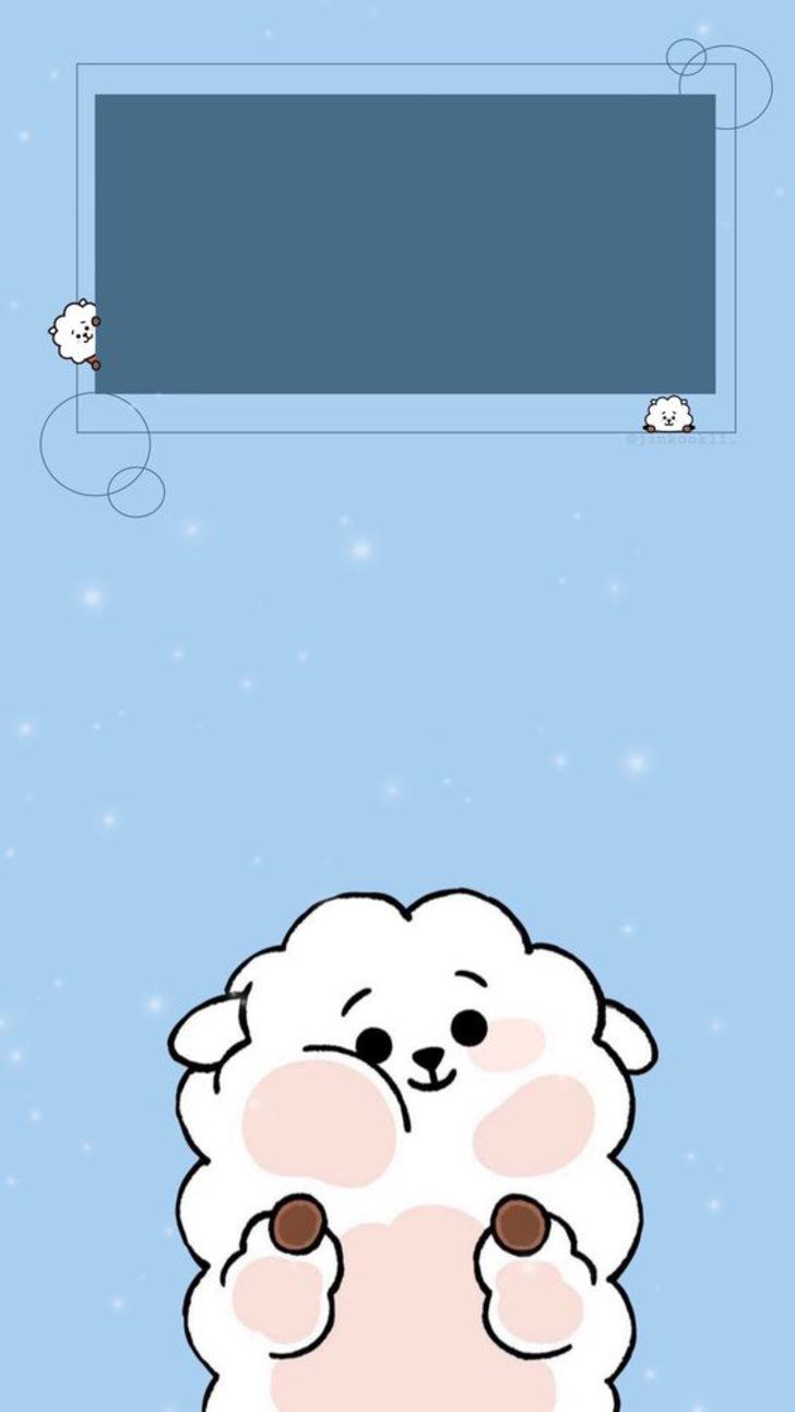 IPhone wallpaper with a sheep - BT21