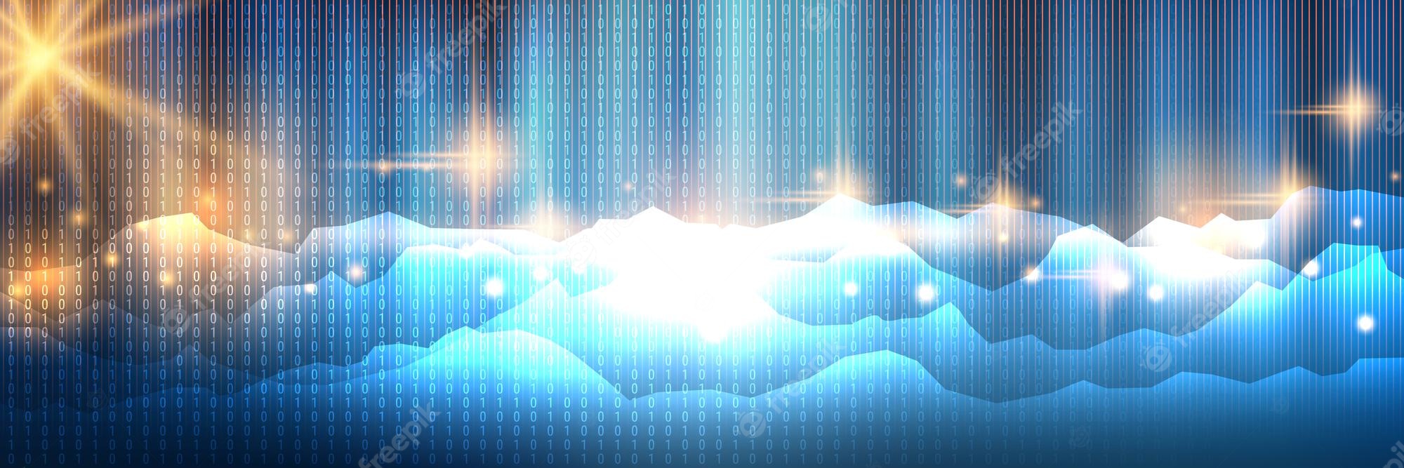 Digital illustration of a binary cloud - Alien