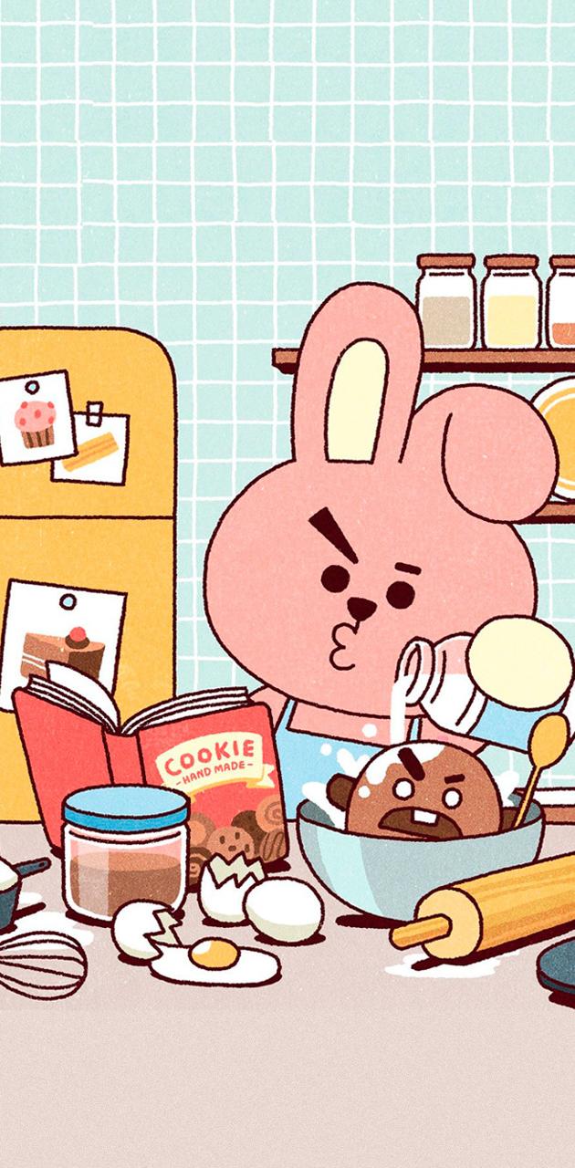 Cooky BT21 iPhone Wallpaper with high-resolution 1080x1920 pixel. You can use this wallpaper for your iPhone 5, 6, 7, 8, X, XS, XR backgrounds, Mobile Screensaver, or iPad Lock Screen - BT21