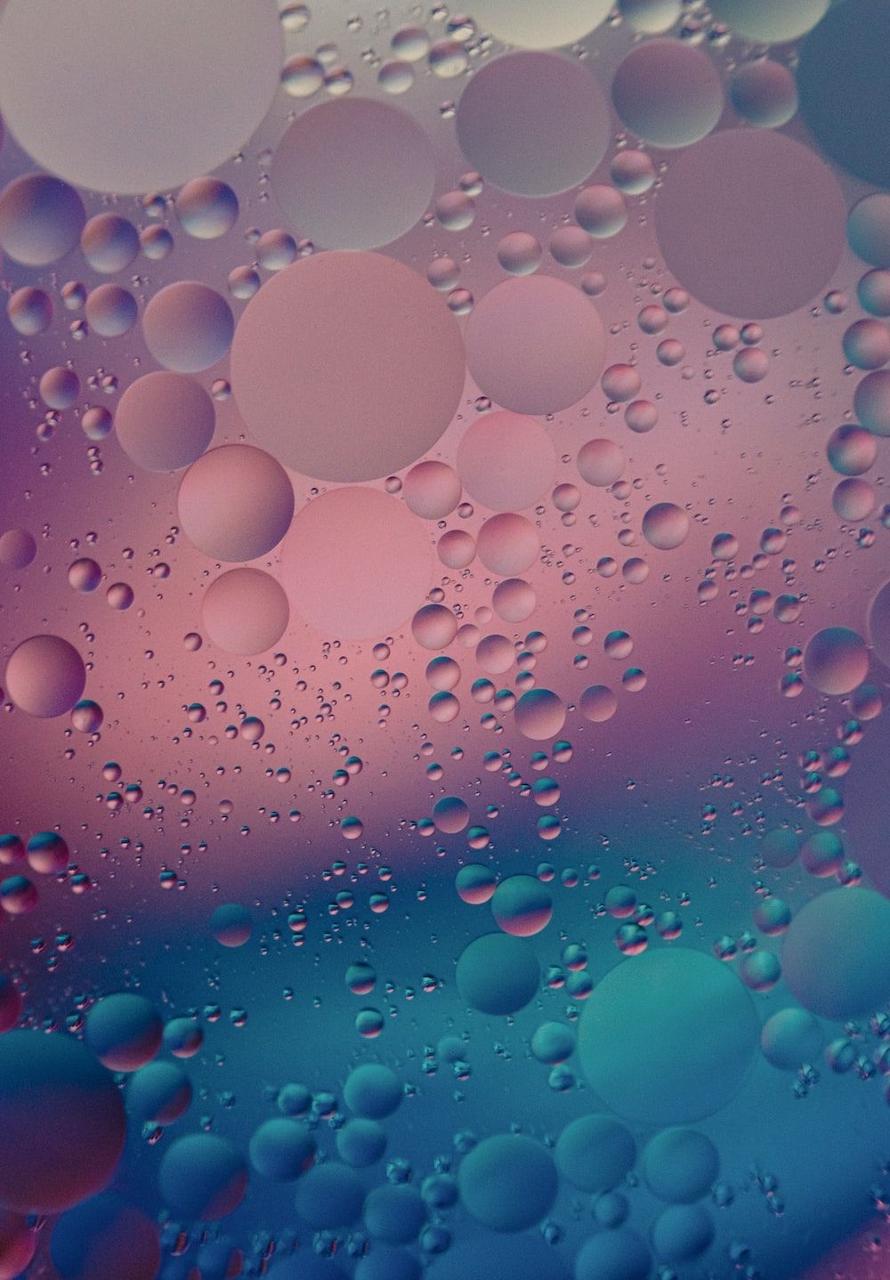 A close up of bubbles on a purple and blue background - Bubbles