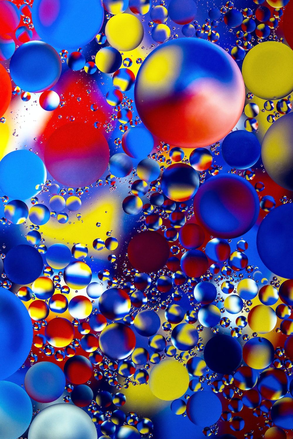 A photo of oil bubbles in water - Bubbles