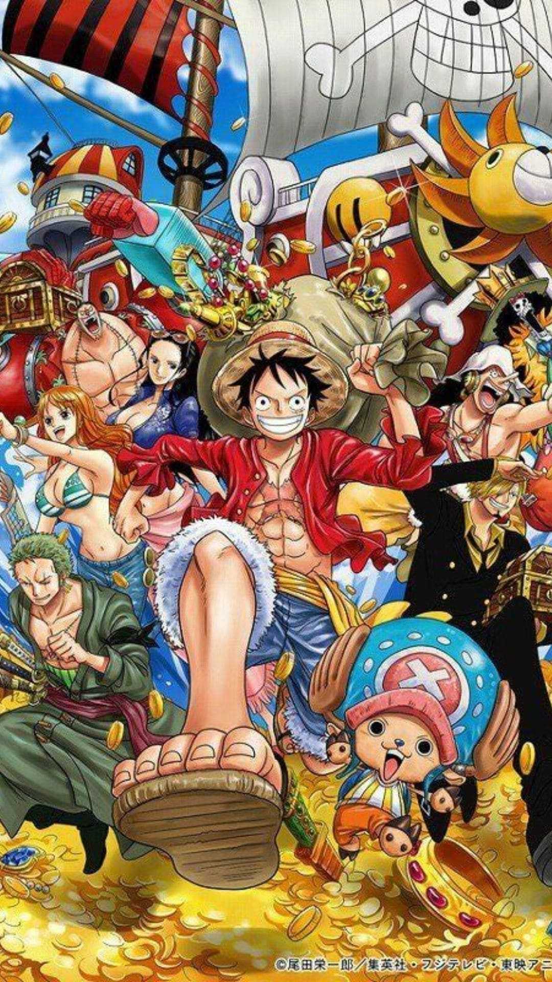 One Piece anime wallpaper for iPhone with high-resolution 1080x1920 pixel. You can use this wallpaper for your iPhone 5, 6, 7, 8, X, XS, XR backgrounds, Mobile Screensaver, or iPad Lock Screen - One Piece