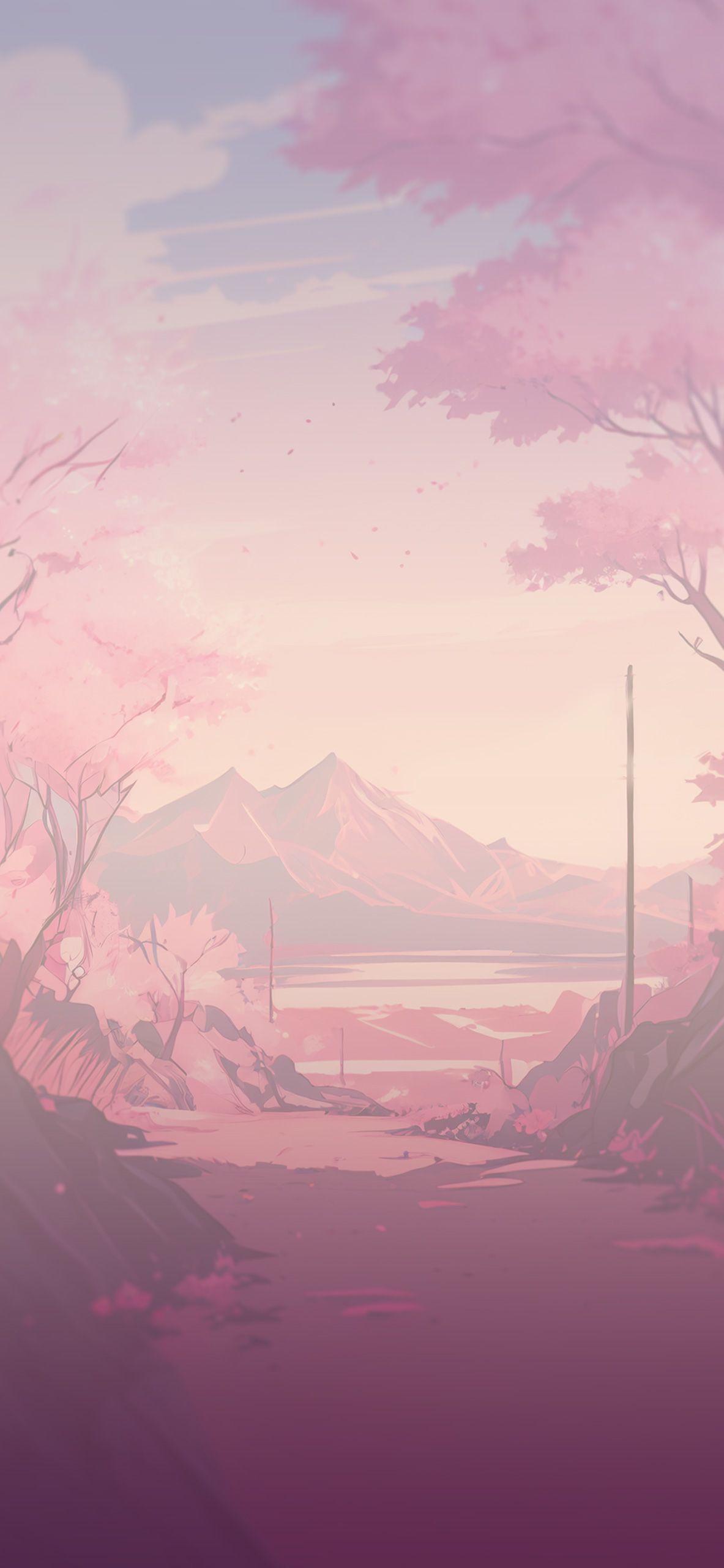 Sakura Pink Anime Background Wallpaper Pink Wallpaper