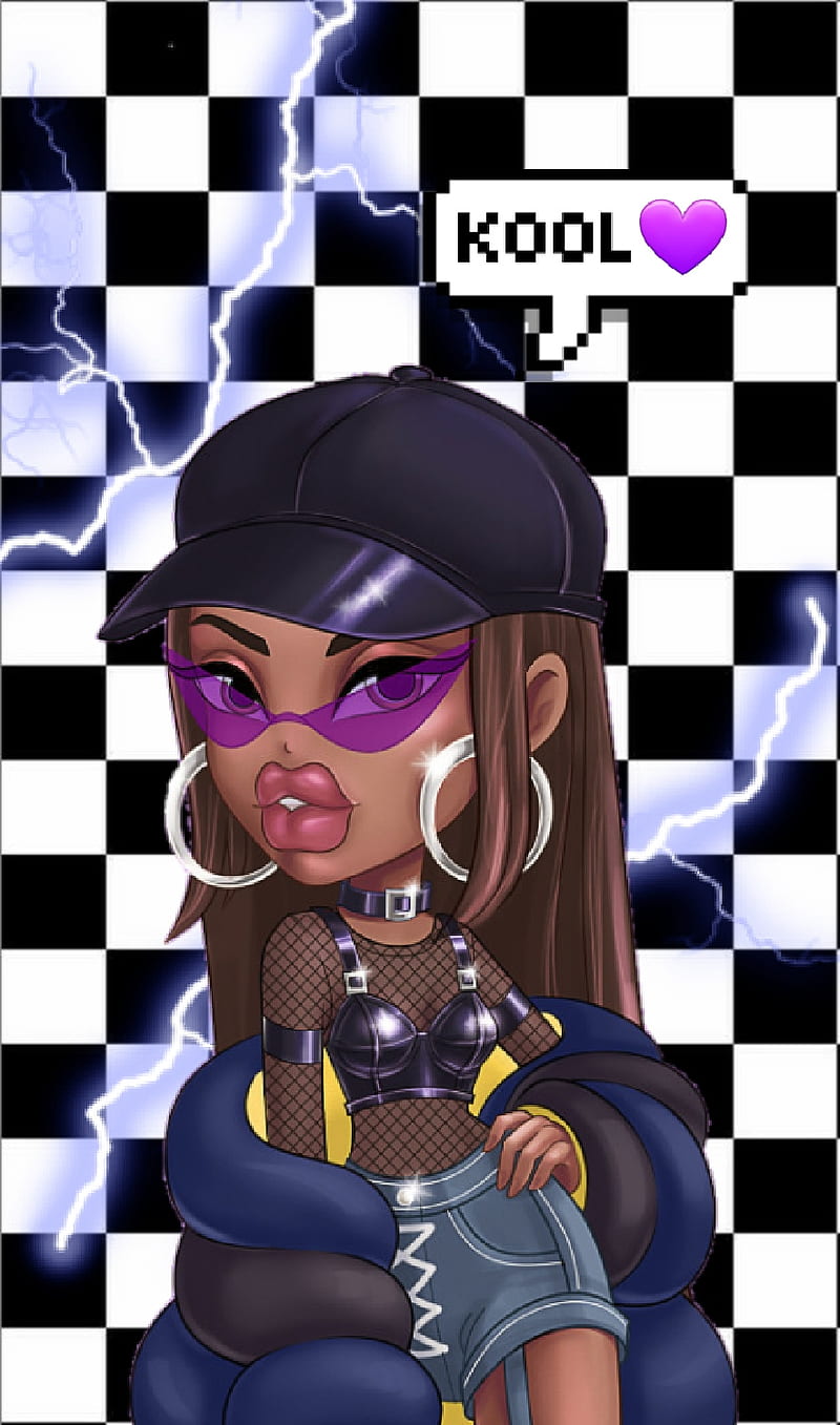 A cartoon character with an electric bolt in the background - Bratz