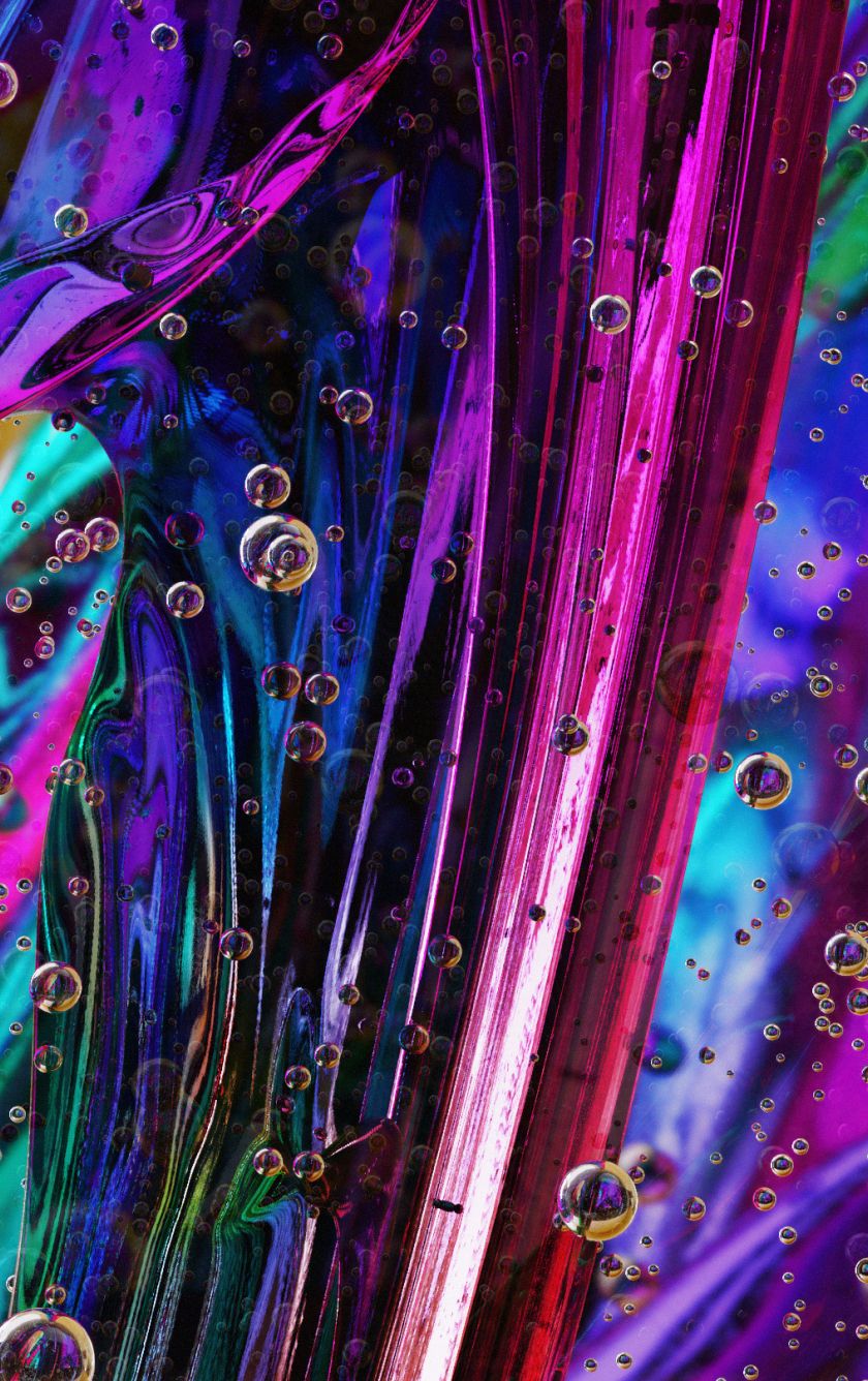 A colorful abstract artwork with bubbles - Bubbles