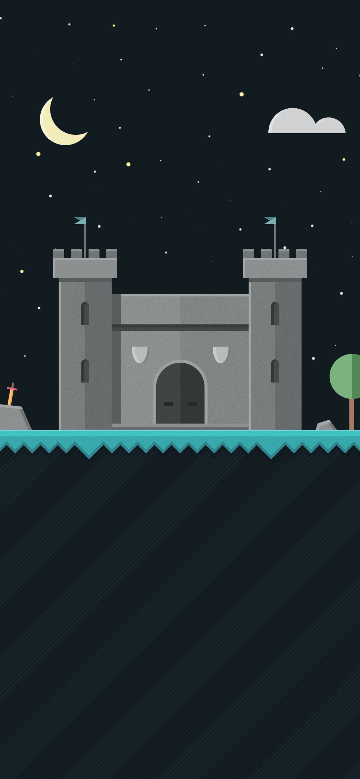 A castle on a hill at night - Castle
