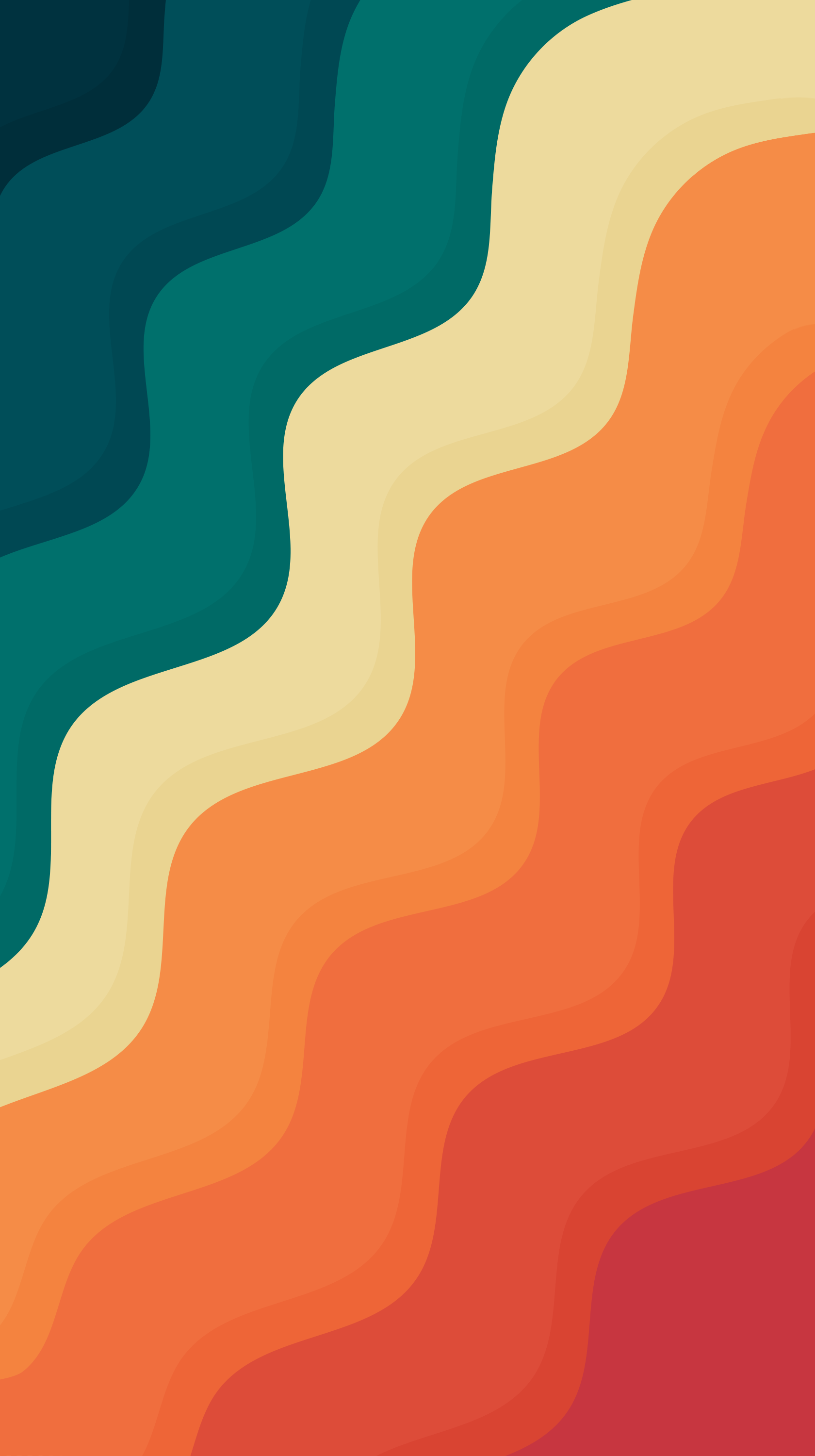 An image of a colorful abstract background with wavy lines in retro colors. - Clean